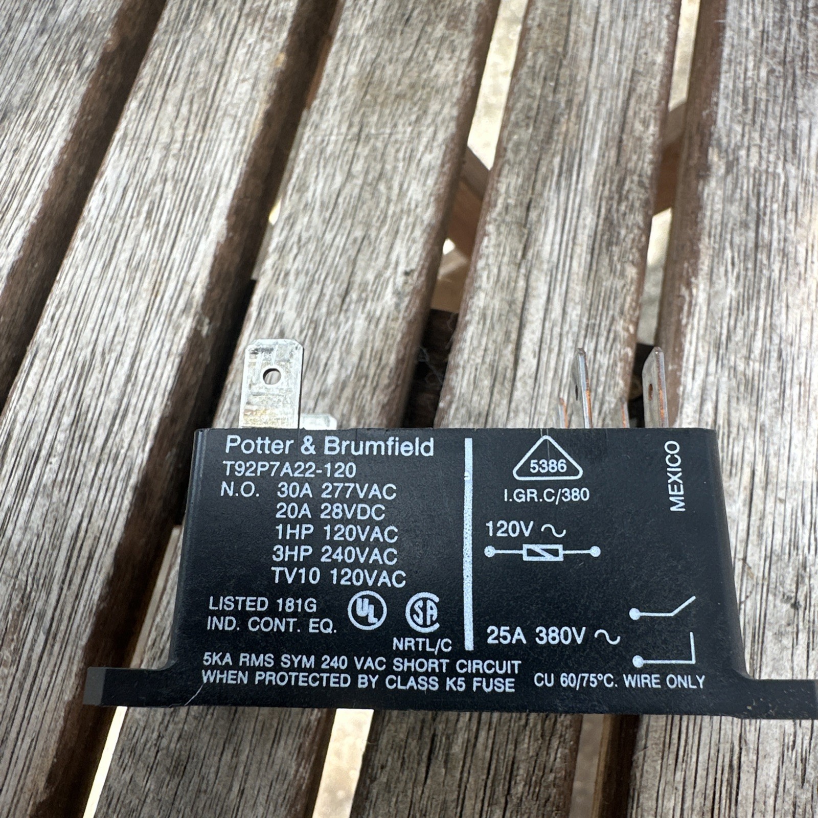 Potter & Brumfield Relay Electronics T92P7A22-120
