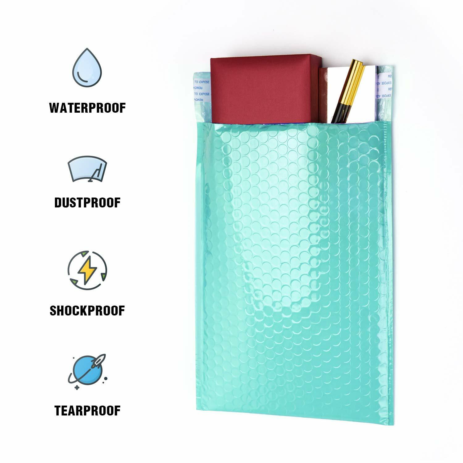 1000 #000 4×8 Teal Poly Bubble Padded Envelopes Self-Sealing Shipping Mailers