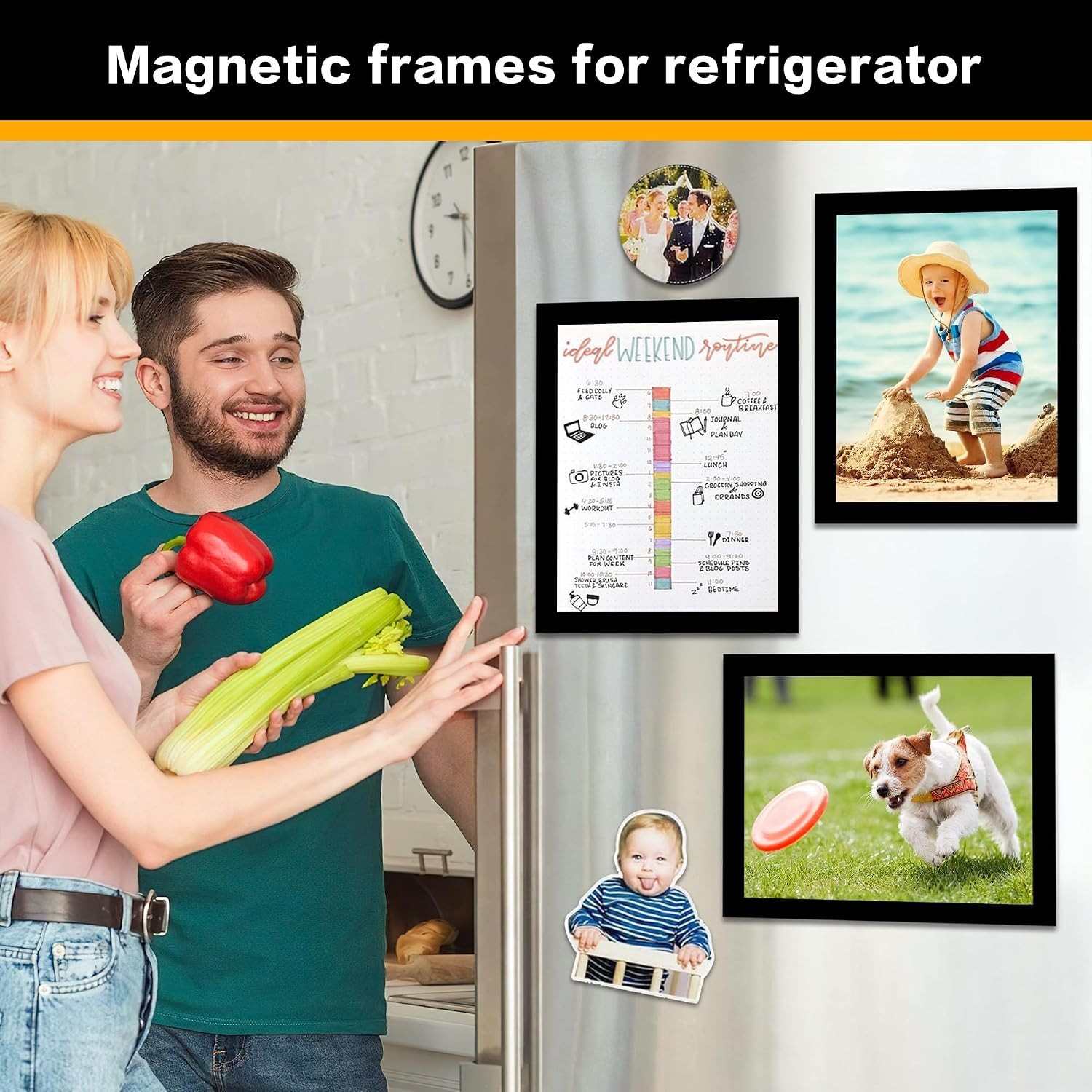 Magnetic Picture Holder Set – 20-Pack 8.5×11 Magnetic Frames