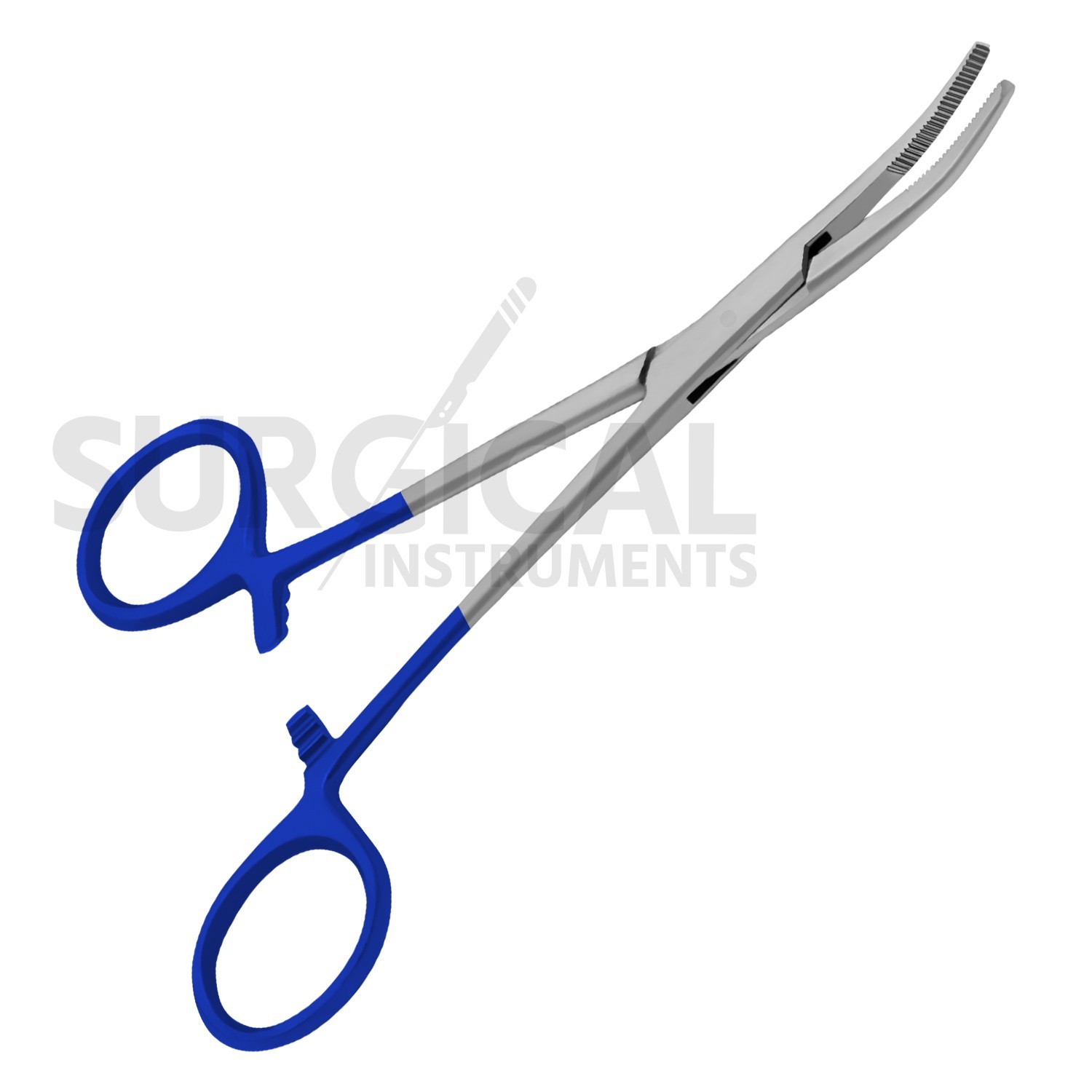 BLUE – 6 Pcs Kelly Hemostat Forceps 5.5″ Curved Surgical Dental German Grade