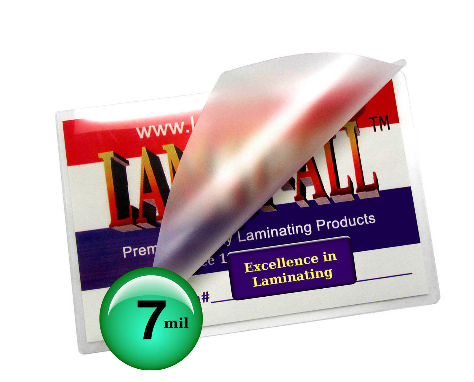 500/pack LAM-IT-ALL 7 Mil Military Card Hot Laminating Pouches 2-5/8 x 3-7/8