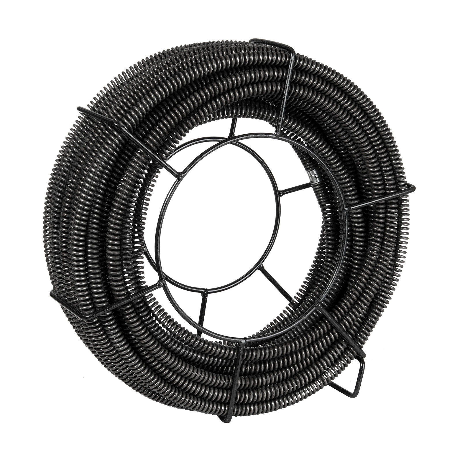 VEVOR Sectional Drain Cleaning Cable 100FTx5/8In & 7 Cutters for 0.8″-3.9″ Pipes