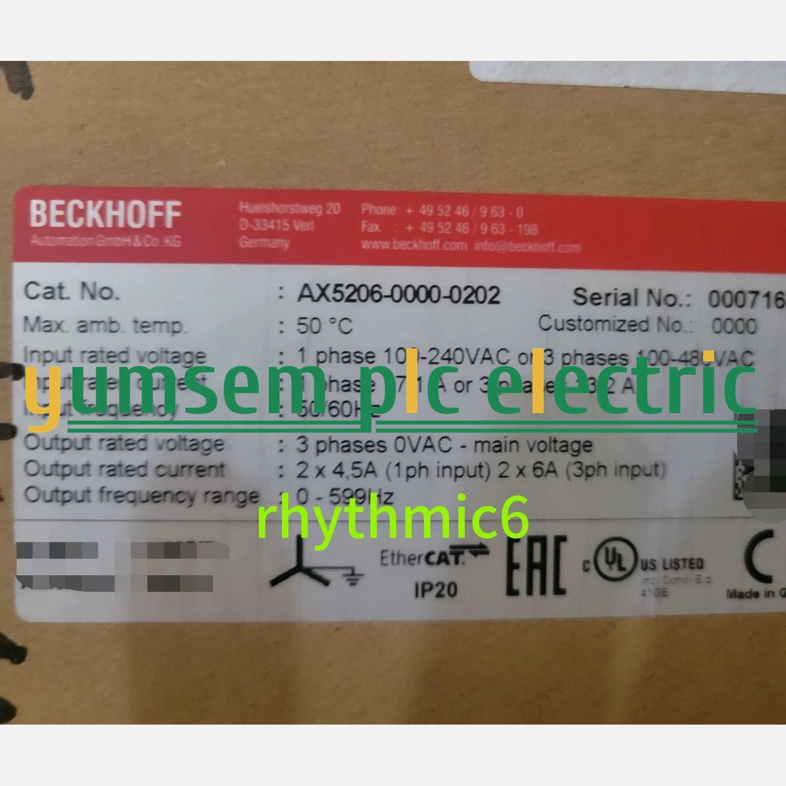 Brand New AX5206-0000-0202 servo drive AX5206-0000-0202 DHL