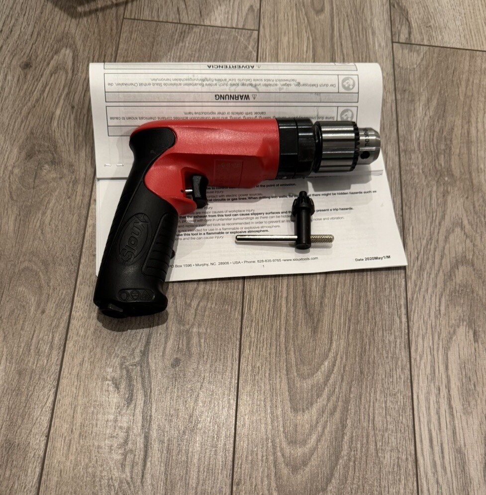 Brand New! Sioux SDR10P26N3 Pistol Grip Drill 1 HP 2600 RPM 3/8″ Chuck (dotco)