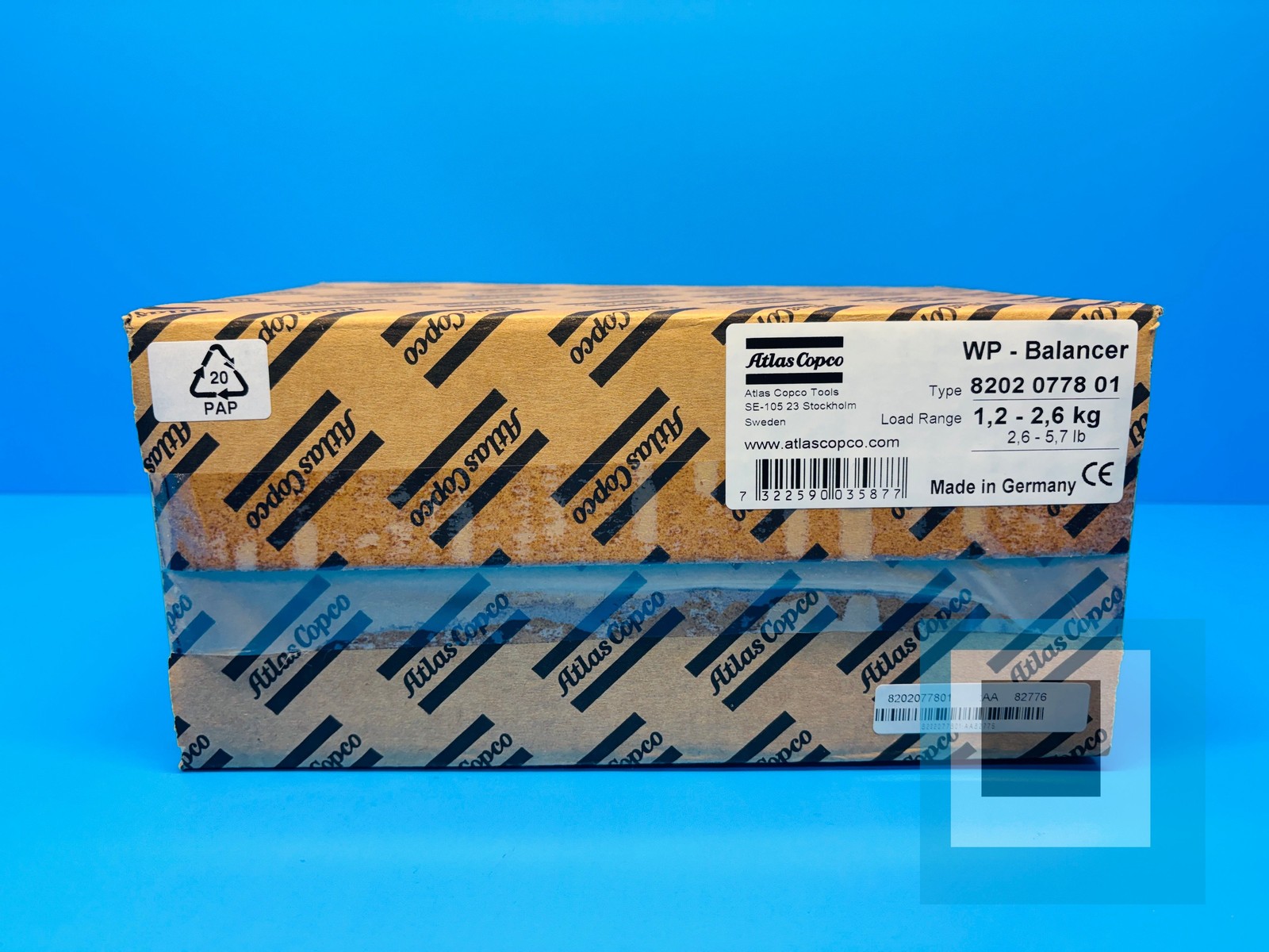 Atlas Copco 8202 0778 01 WP Balancer / Tool Balancer 1.2 to 2.6 kg – NEW SEALED