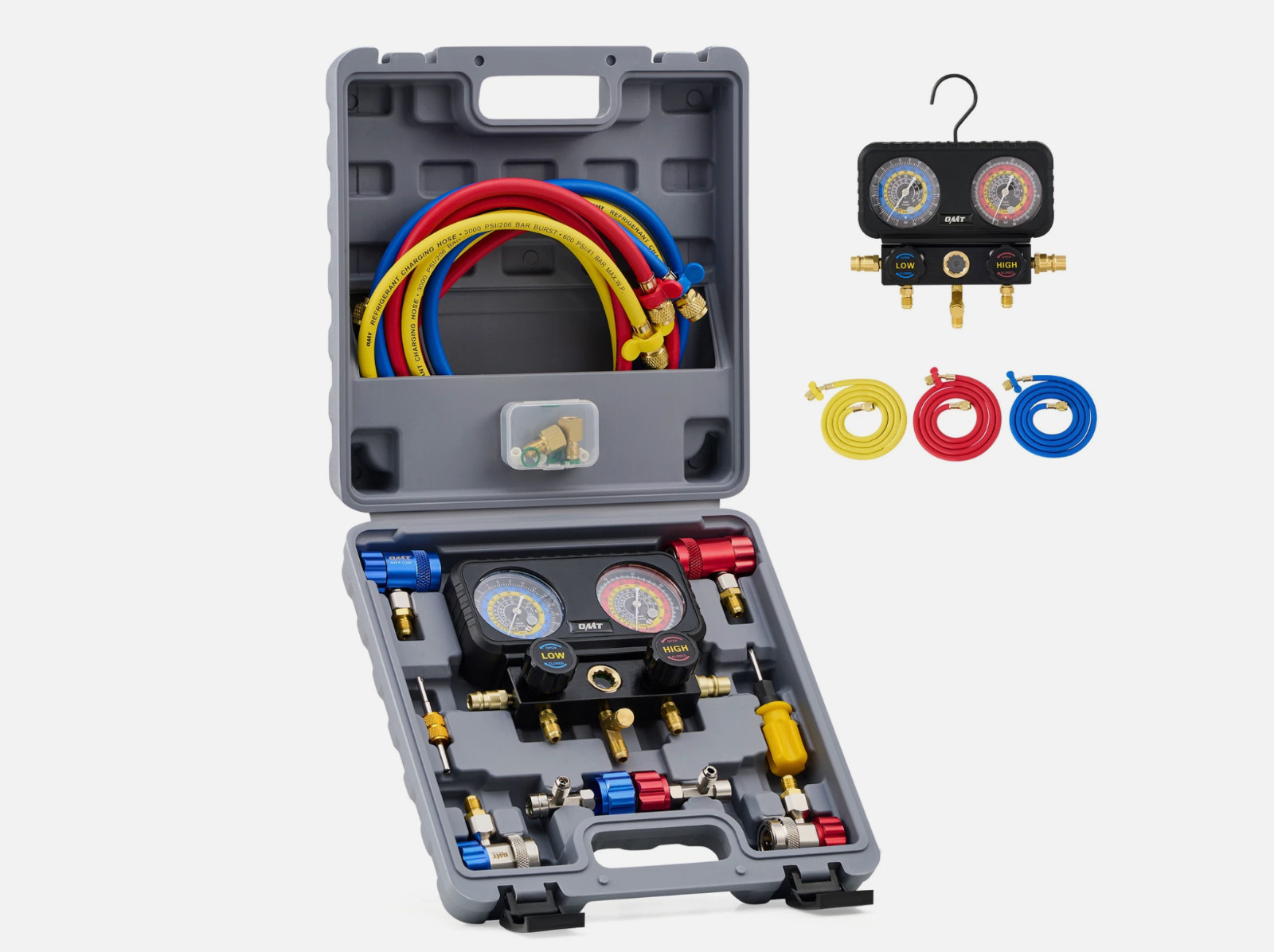 OMT 3 Way Air Conditioner Diagnostic Manifold Gauge For R1234yf Freon Charging