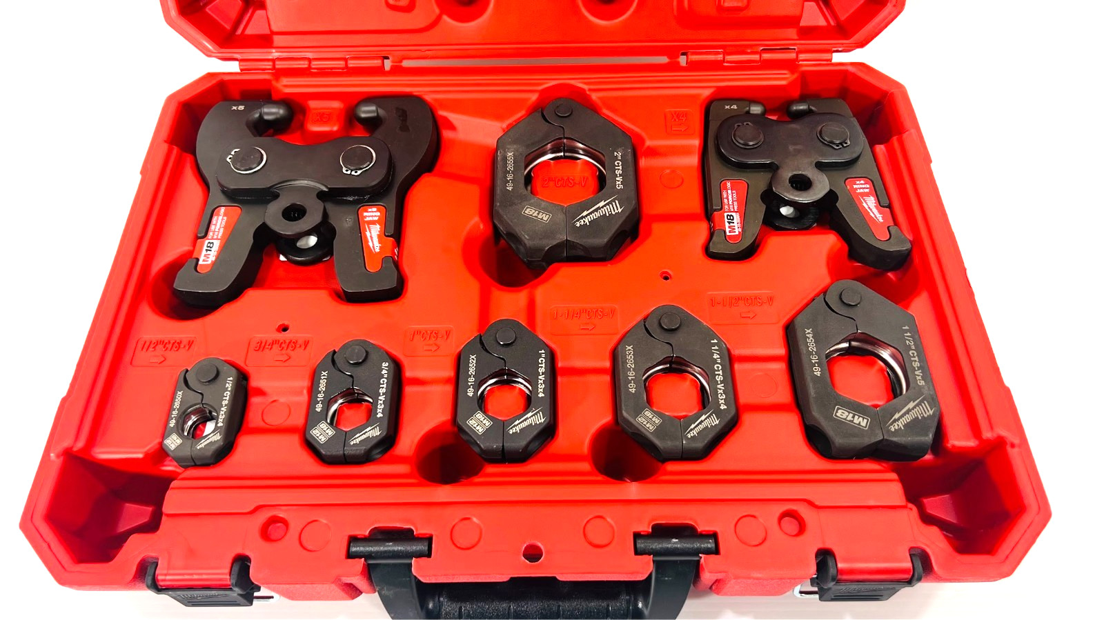 Milwaukee 1/2″-2″ CTS-V Pivoting Press Ring Kit 49-16-2692X for M18 Press Tool