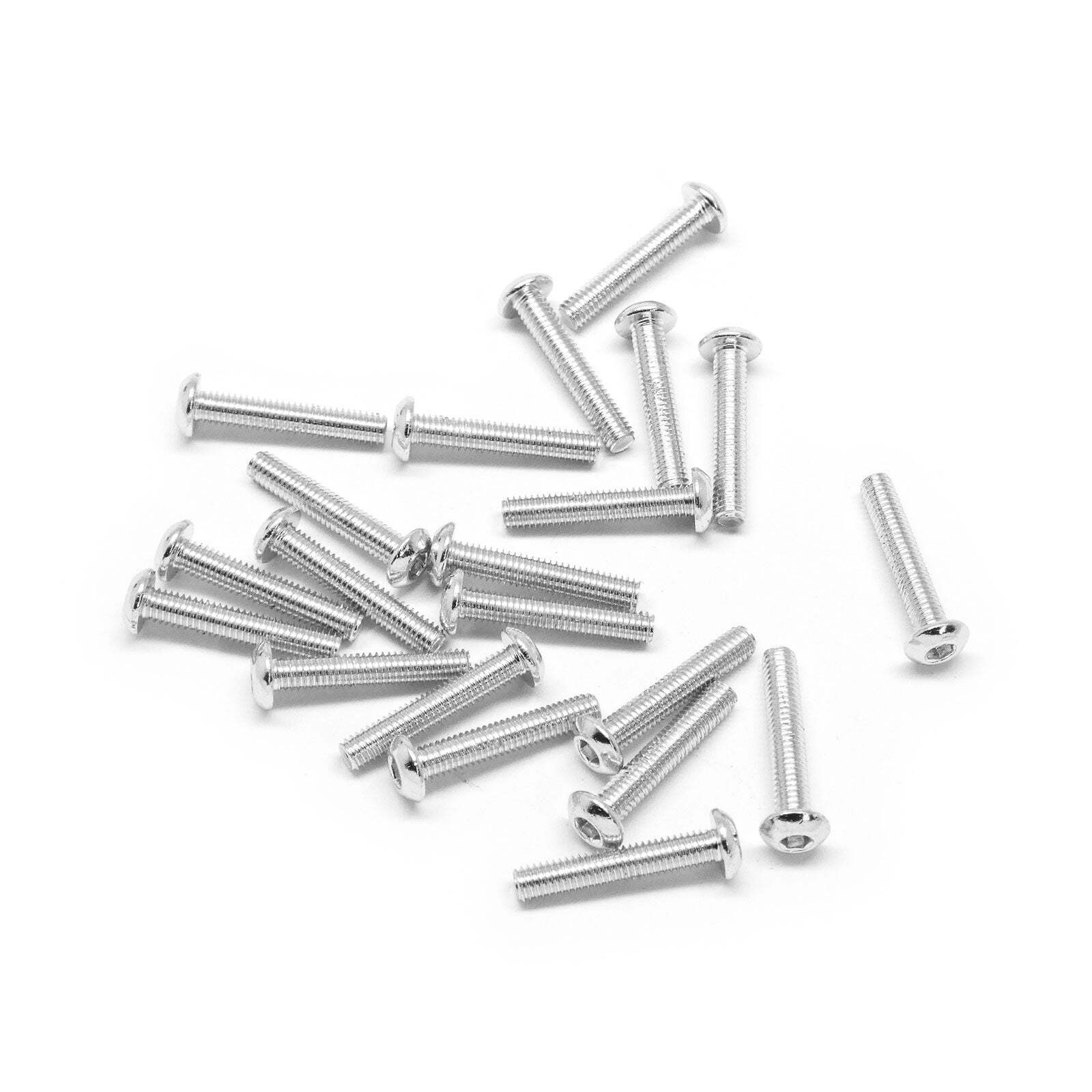 20pcs M3 3mm Button Head Allen Machine Screws 6063 Aluminum (Variety Length/Colo