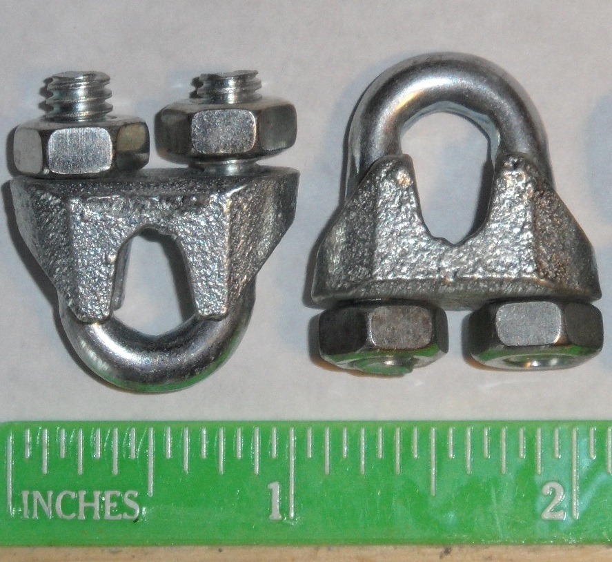 Vinyl Coated Steel Aircraft Cable Wire 1/8″ VC 3/16″ 7×19 Black w/ Cable Clamps