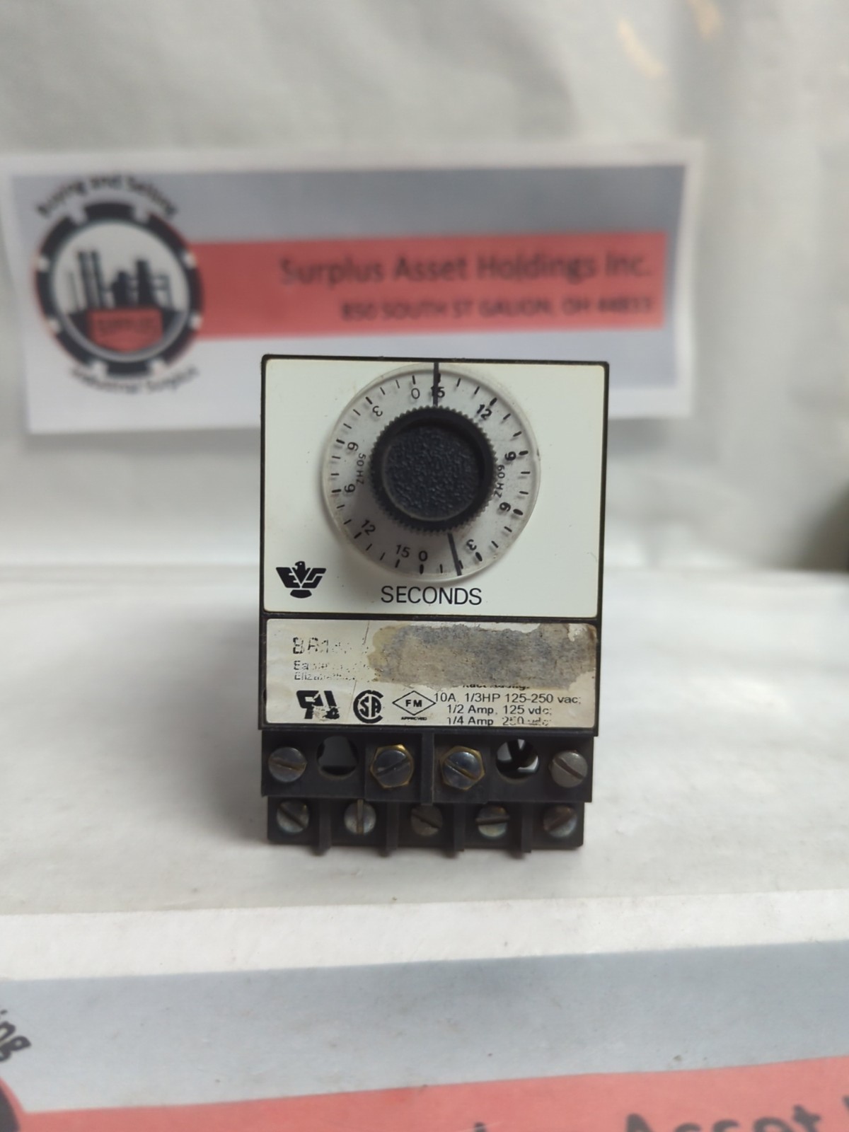 EAGLE SIGNAL,BR13A6,TIME DELAY RELAY 0-15 SECONDS PRE-OWNED