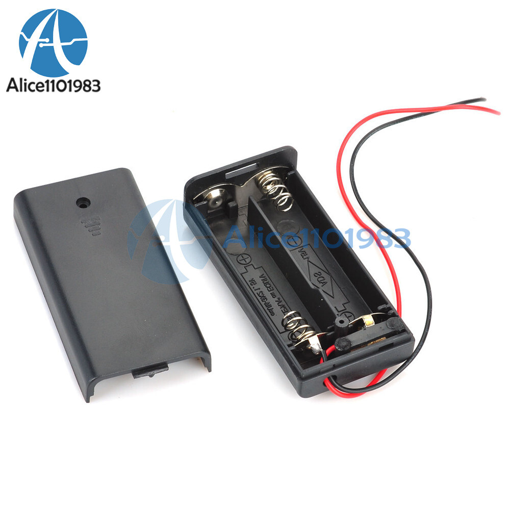 1/2/5PCS AA 2A Battery Holder Box Case with ON/OFF Switch Cover for 2AA Battery