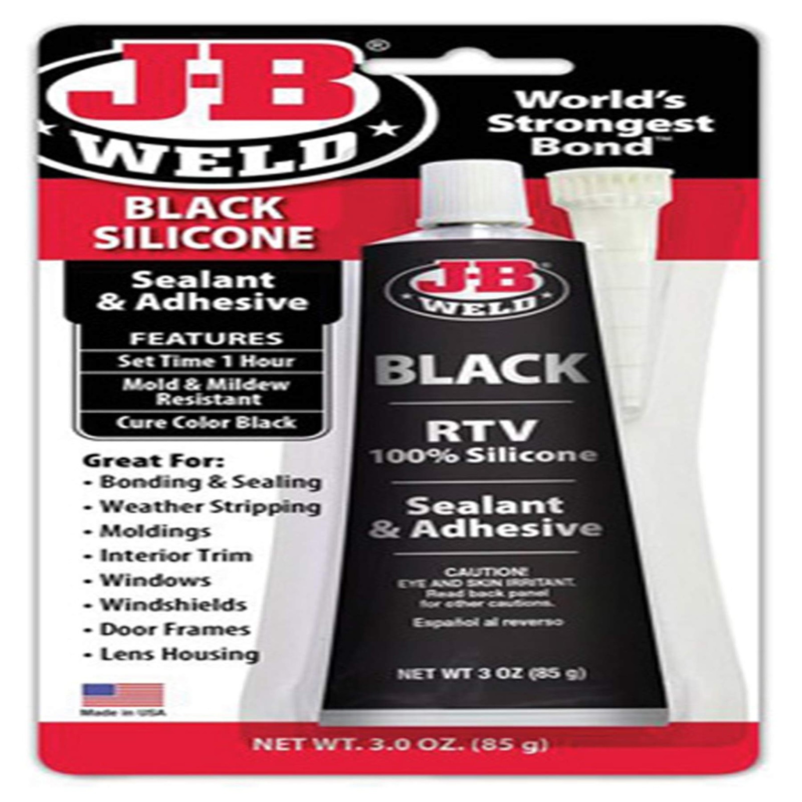 31319 Black RTV Silicone Sealant and Adhesive – 3 oz.