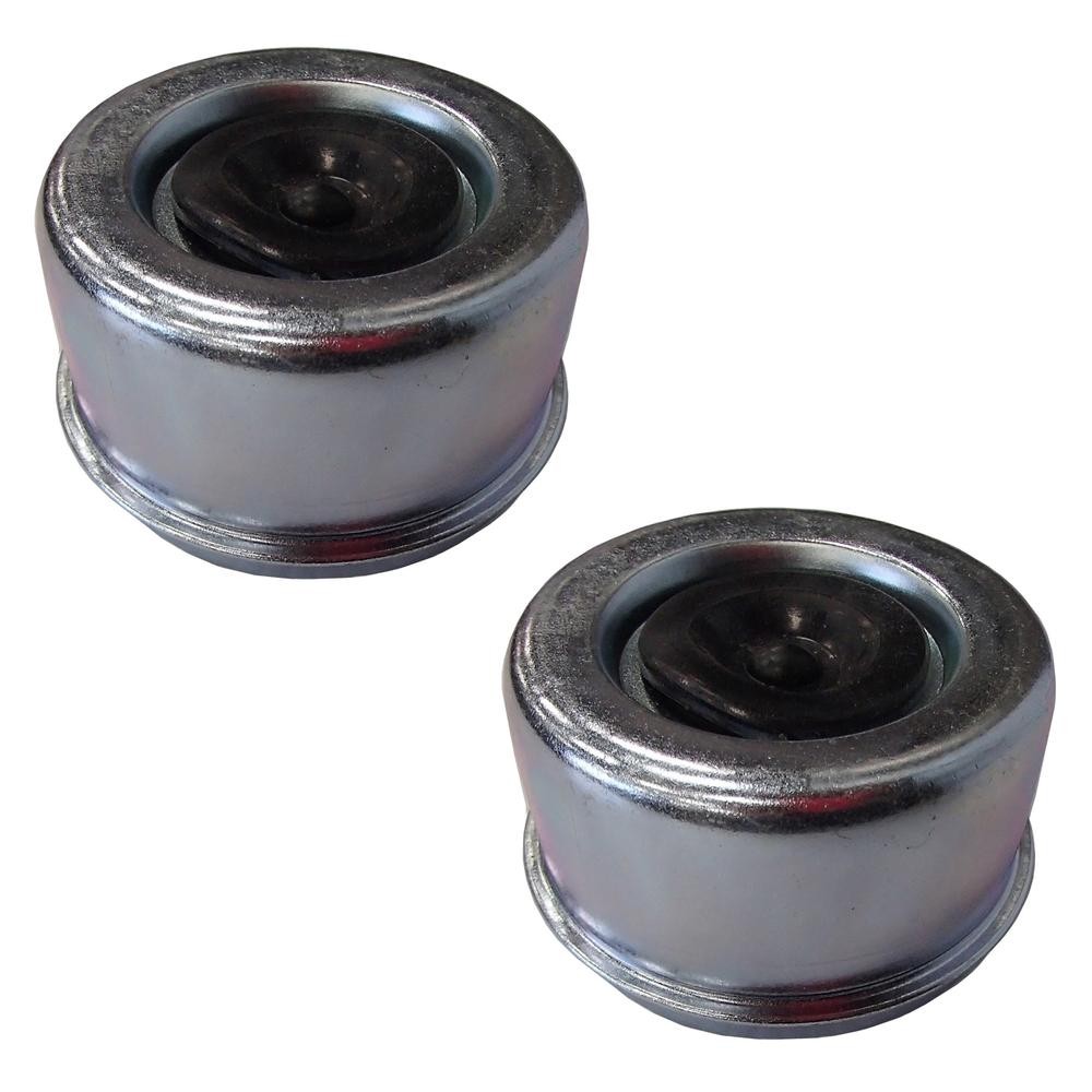 2 Trailer Axle Hub EZ Lube 2.72″ Dust Cover Grease Cap & Rubber Plug for Dexter