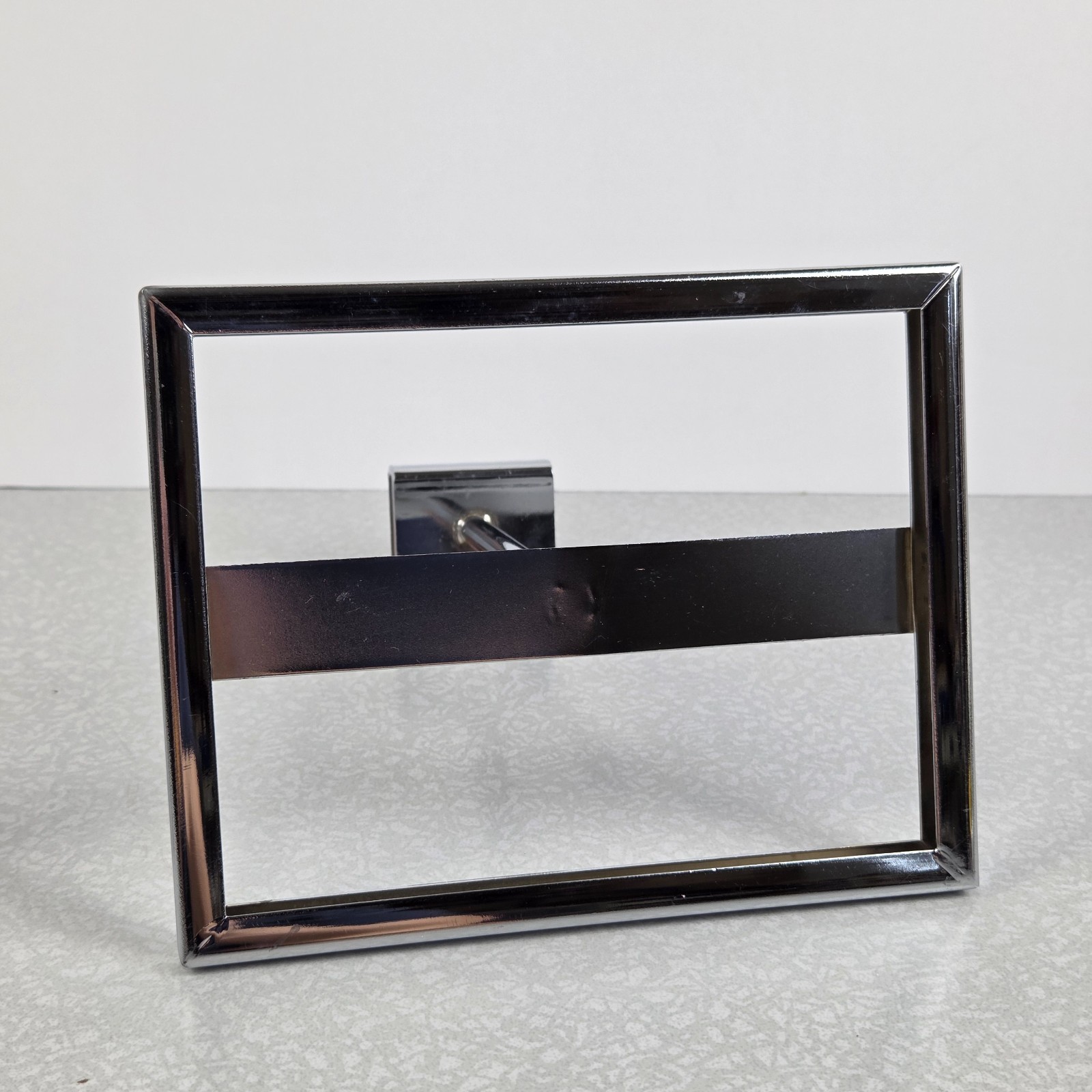 4 Retail Rack 7.25×5.75″ Metal Frame Sign Holder Display Square Tubing Wood Slat