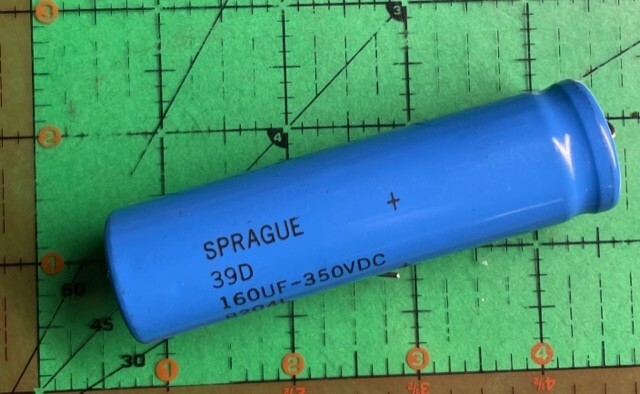 160uF 350v Sprague Axial Electrolytic Capacitor 39D167F350JT4 85’c Blue AMP 1pc