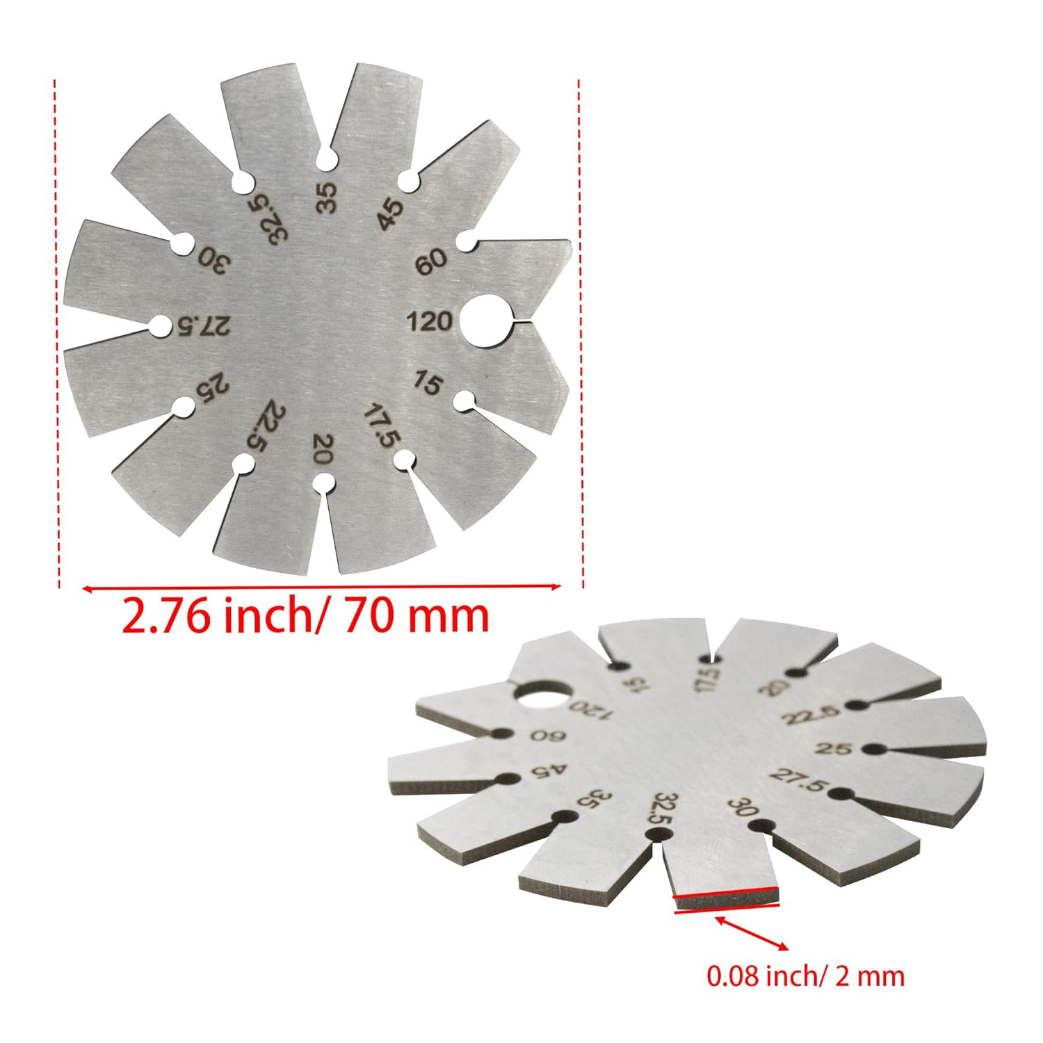 Stainless Steel Bevel Gauge – 15°-120° Knife & Axe Angle Finder | Precision Tool