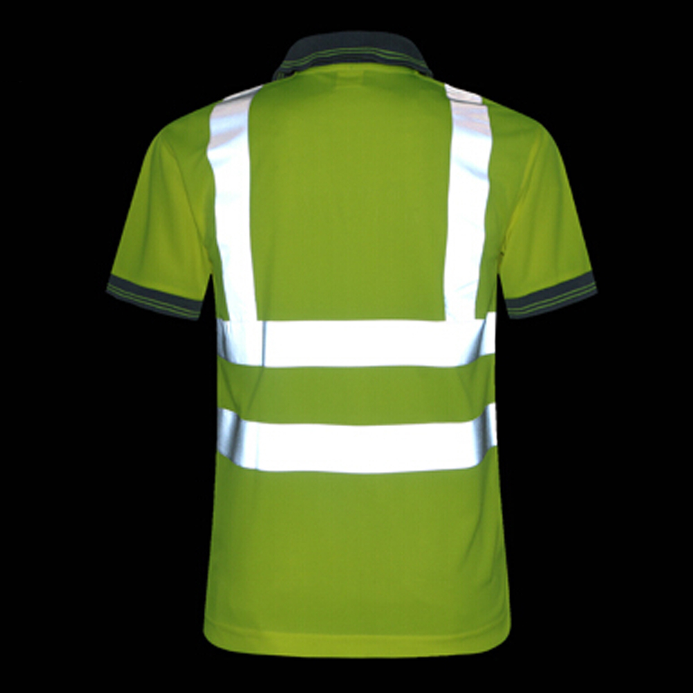 CNSS Mens High Visibility Reflective Fast Drying Night Sport T-shirt Safety Vest