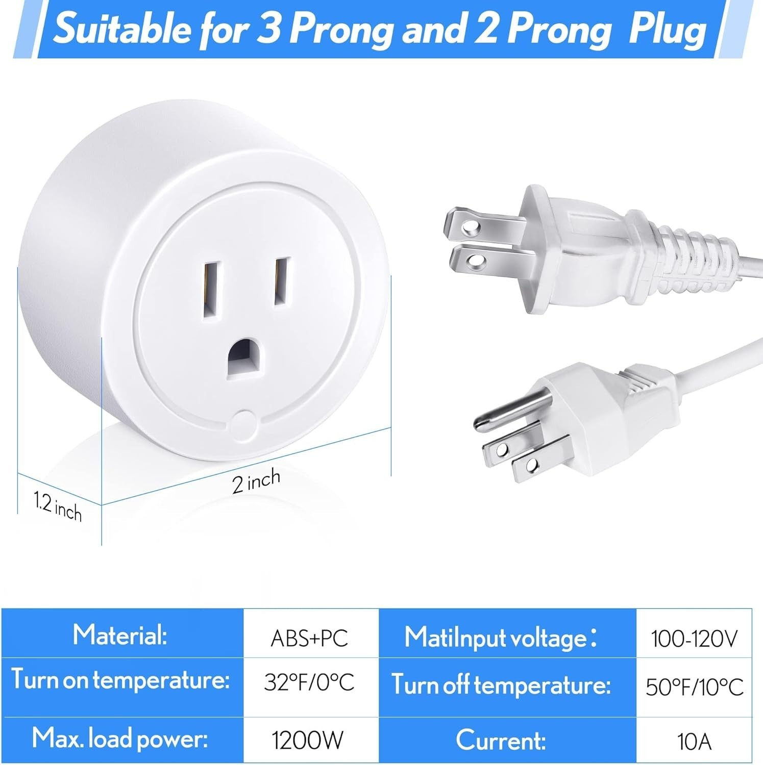 Thermostatically Controlled Outlet 32F 50F for Waterer Coil Deicer Power Plug