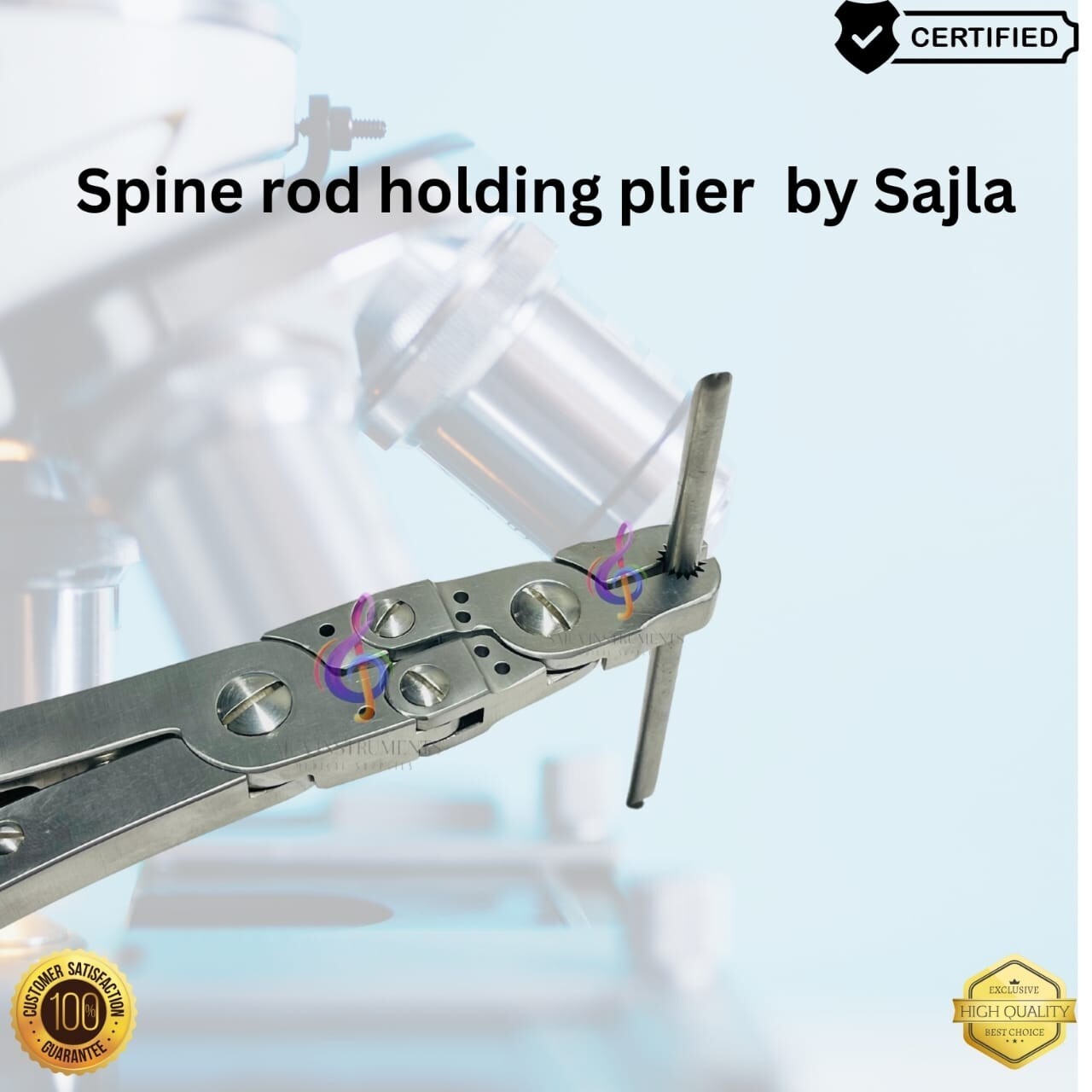 Spine rod holding Plier/forceps/gripper Surgical Instruments by sajla