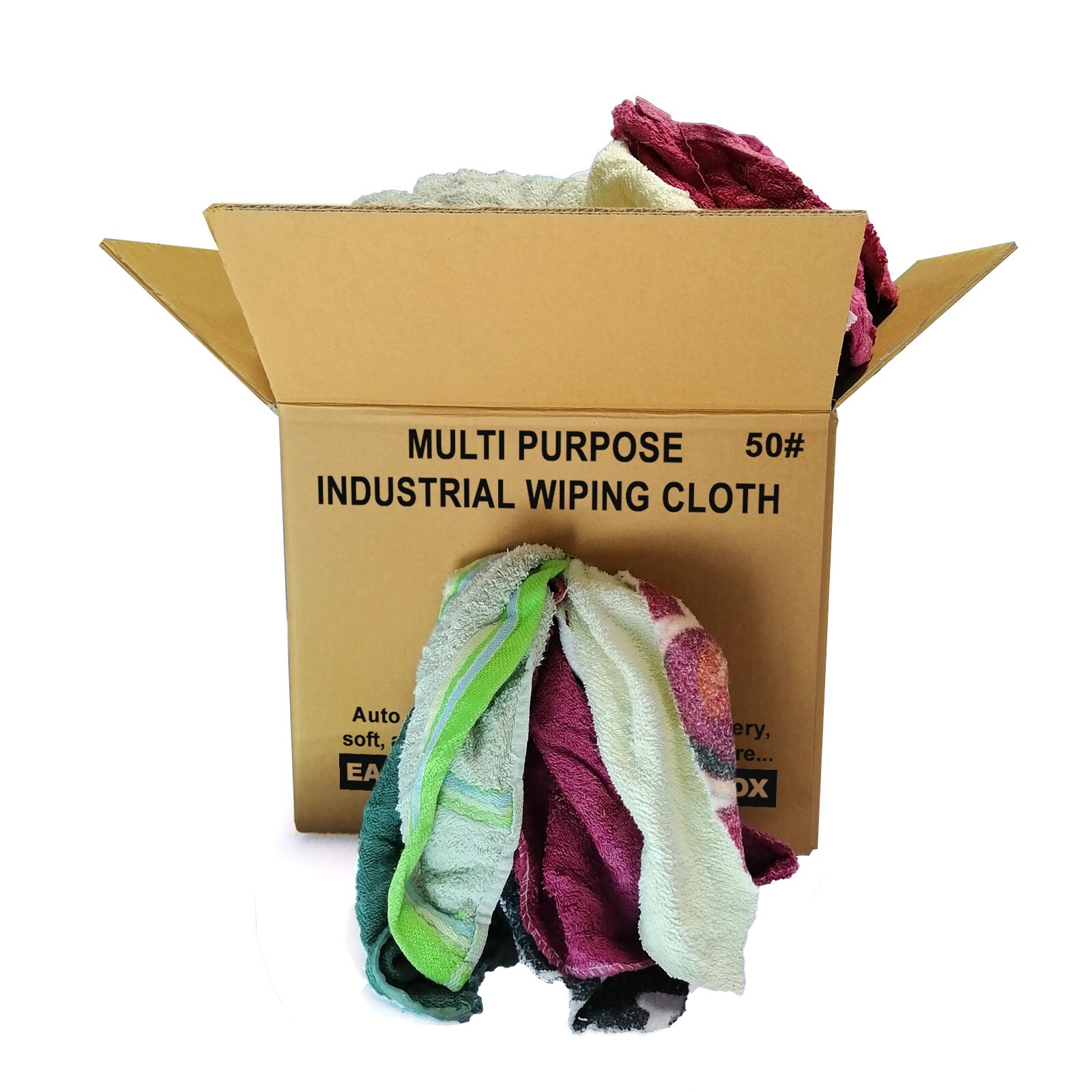 Color Terry Towel 100% Cotton Cleaning Rags-50 lbs. Box – Multipurpose Cleaning