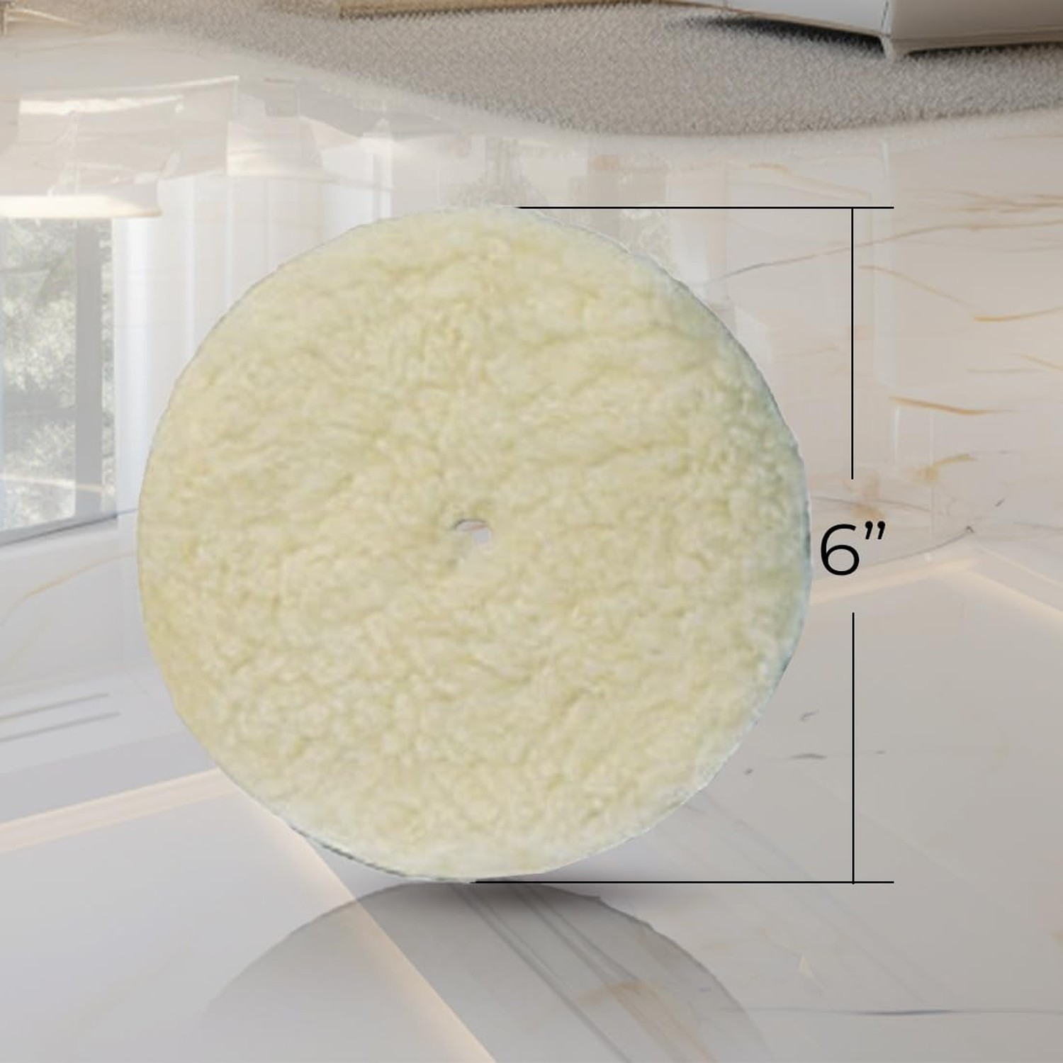 Koblenz Lambswool Pads with Foam Backing, Fits Most 6″ Home Floor Buffer Mach…