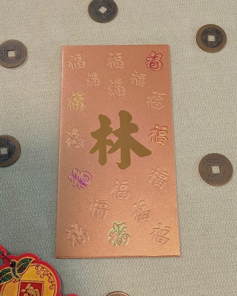 50pcs Customized Surname Red Envelope Creative Hongbao Red Packet Gift Envelopes