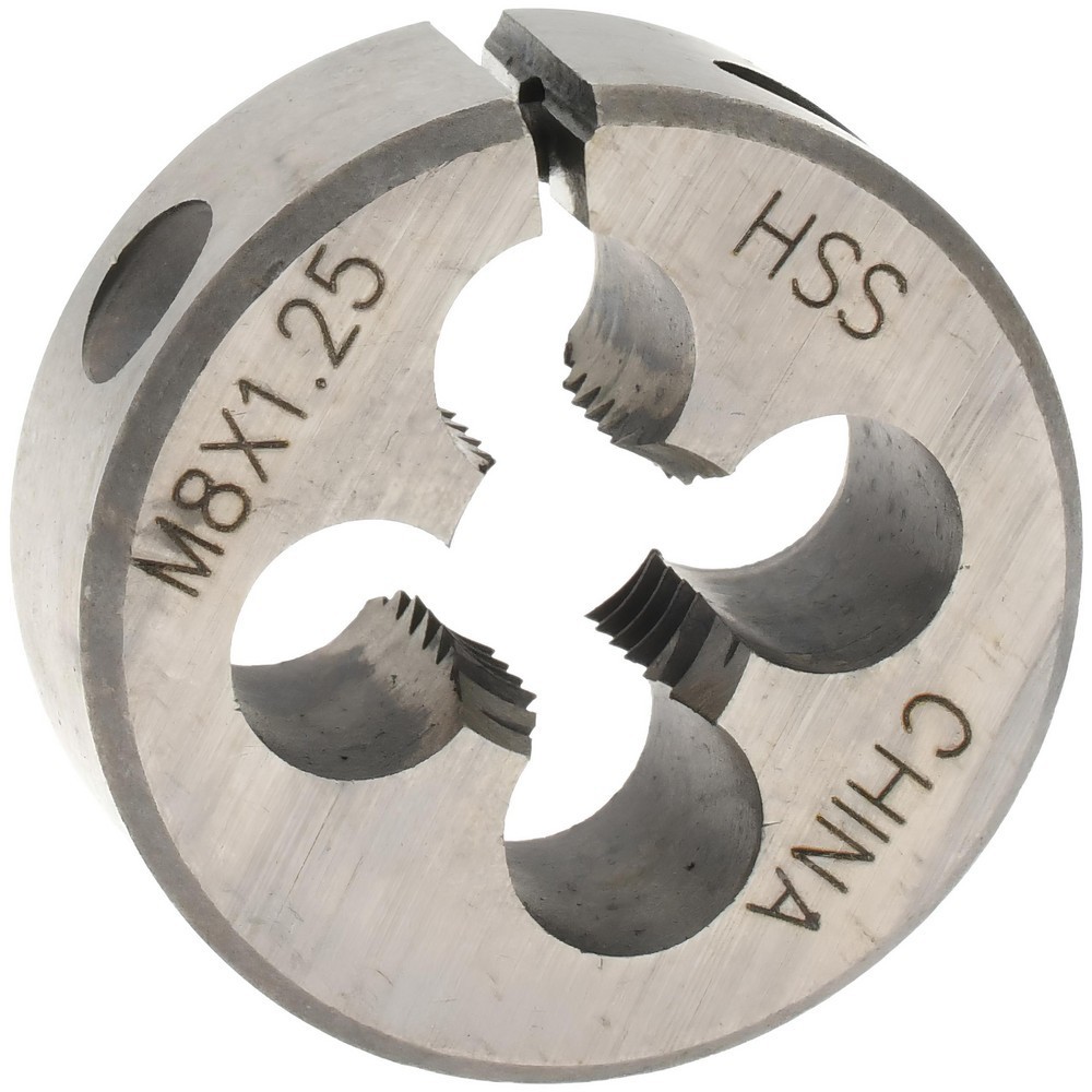 VALUE COLLECTION 3141646 Round Die: M8x1.25, 1″ OD High Speed Steel Adjustable,