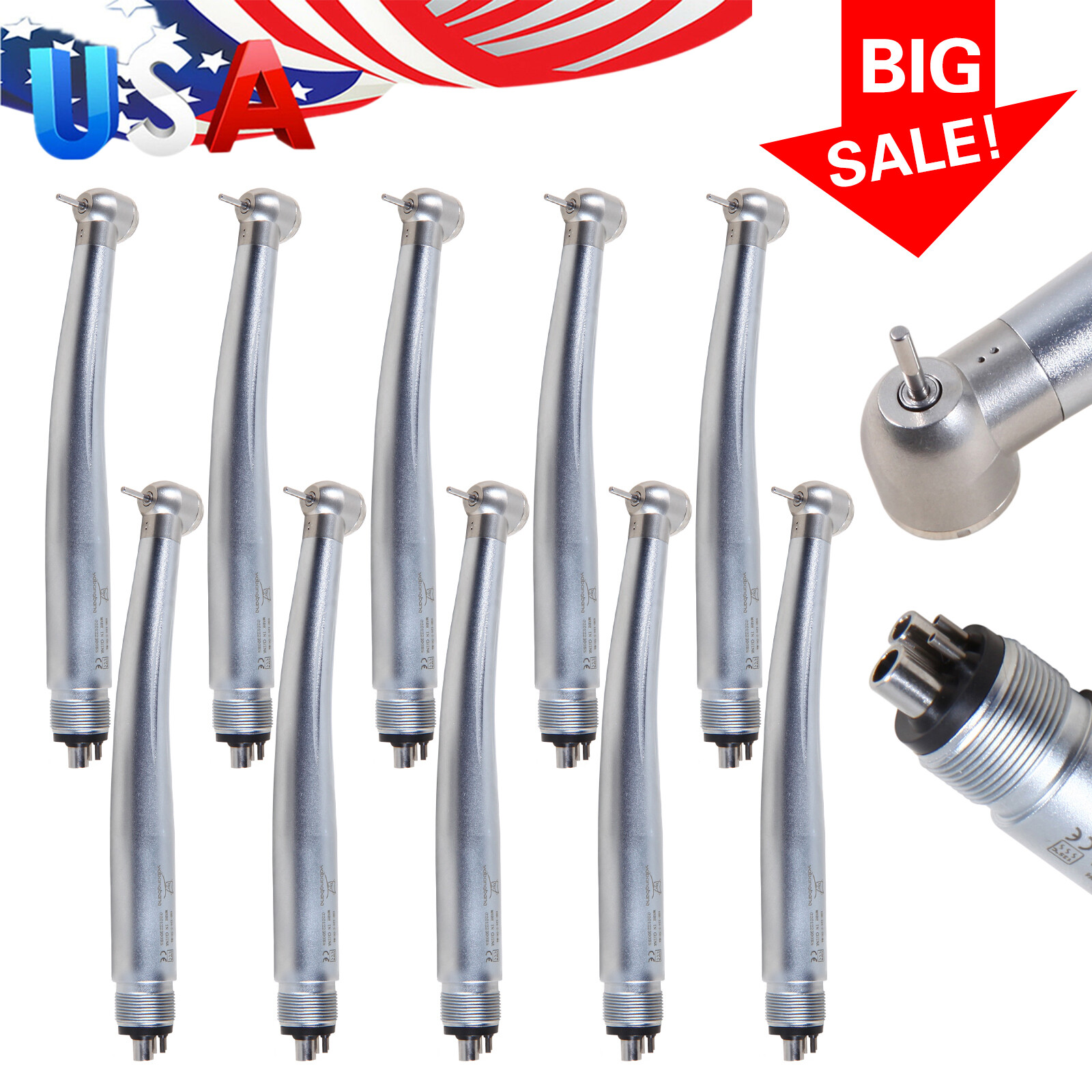 1-10 NSK Pana Max Style Dental High Speed Turbine Handpiece Push 4 Hole YBA4