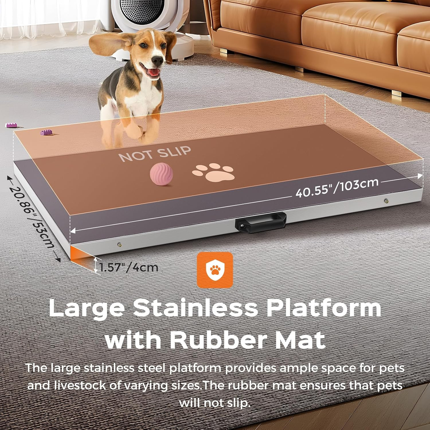 Pet Scale for Large Dog 1100Lb X 0.2Lb, Postal Scale with Large Stainless Platfo
