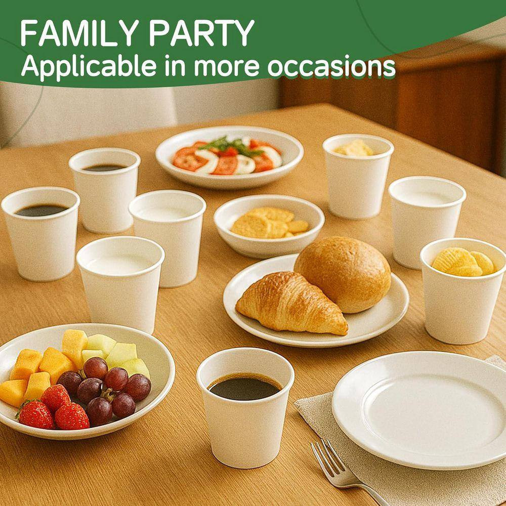 2.2 In. White Disposable Paper Hot Coffee Cups Disposable Tableware 400 per Case
