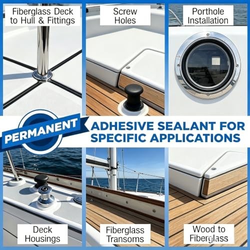 5200 Marine Sealant for Boats & RVs-Fast-Cure (30 Mins), Waterproof, UV-Resistan