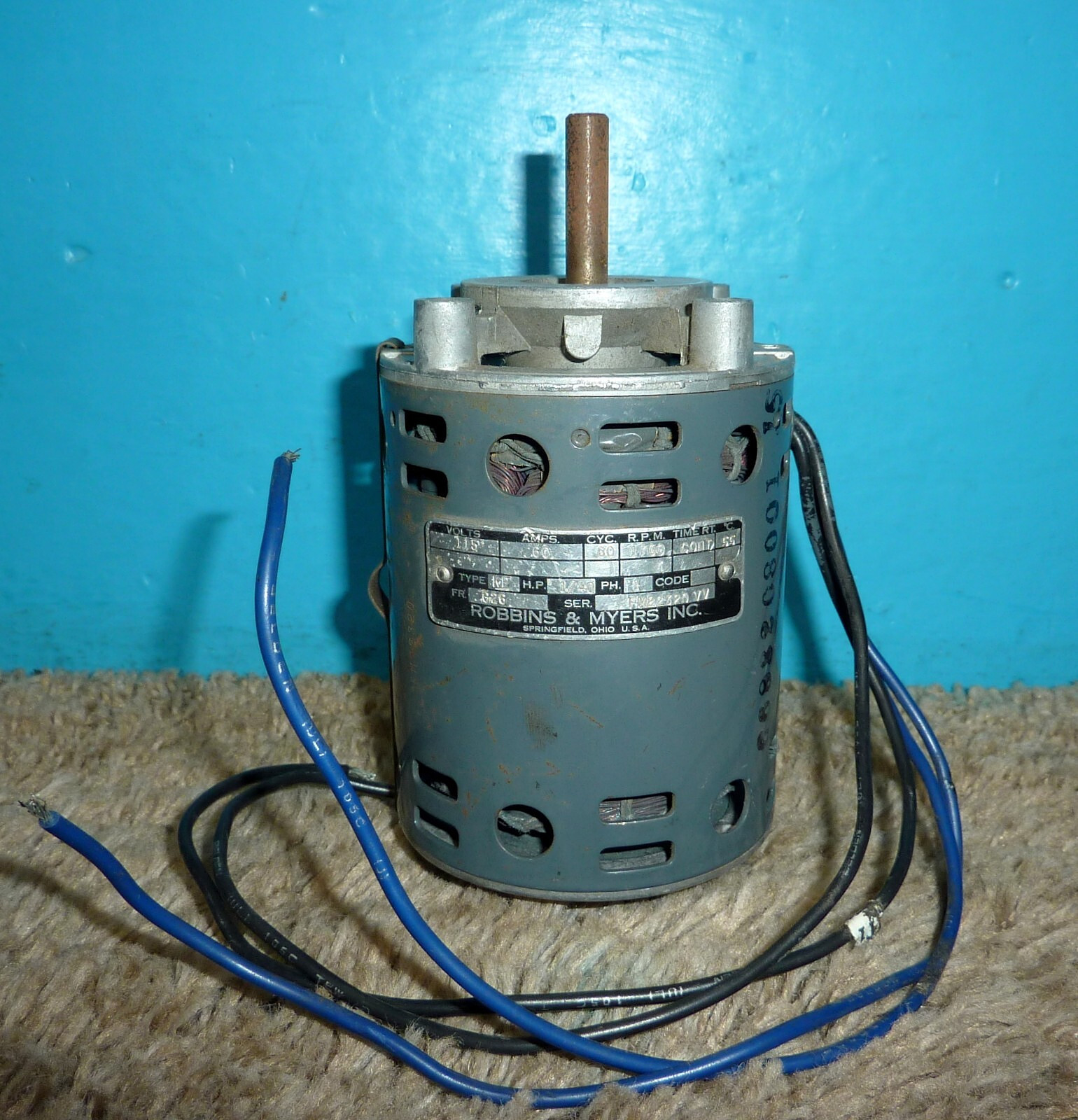 Robbins & Myers KP-G26 Motor 115V 1700rpm Cont. 1/40HP 600mA