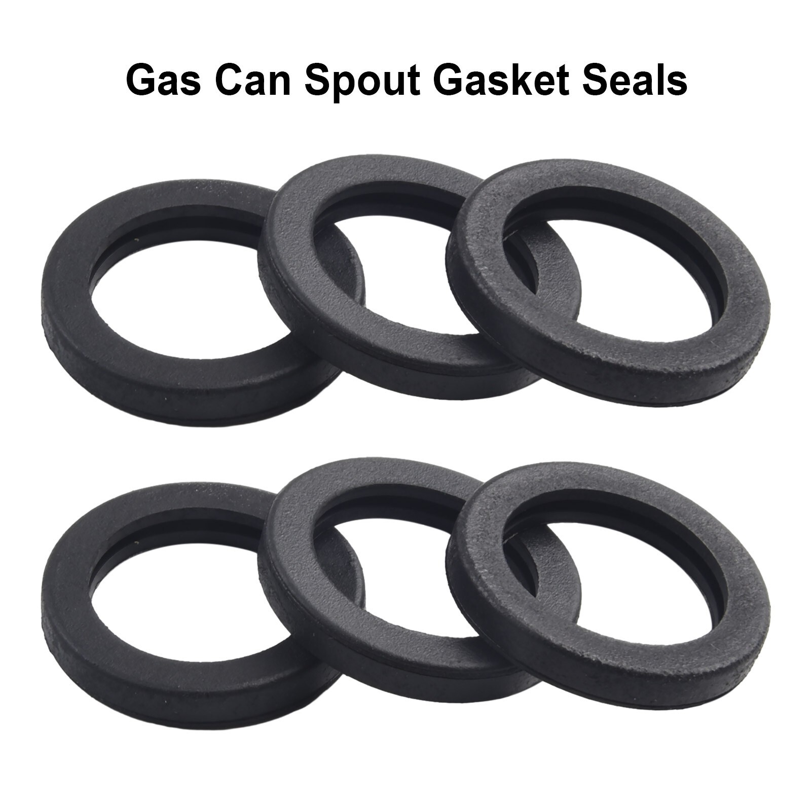 6pcs Gas Tank Gasket With U-seal Groove Metal Tank Gas Cap Gasket Spout Rubber