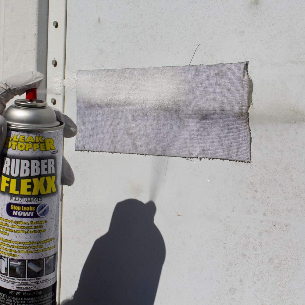Rubber Flexx – Waterproof Repair & Sealant Spray – Point & Spray to Seal Cracks,