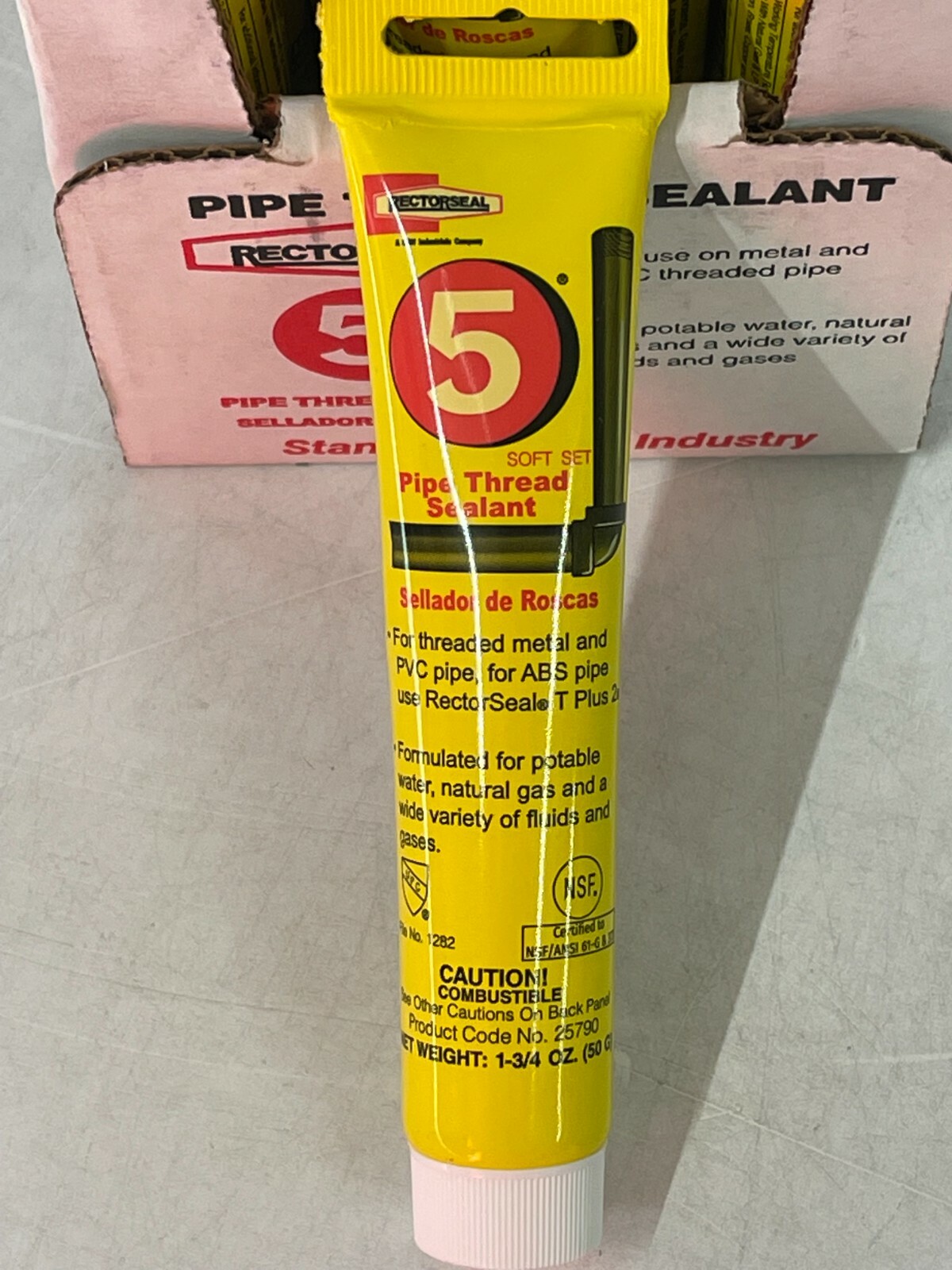 CASE OF 12 RectorSeal #5 Metal & PVC Thread Seal Pipe Sealant 701563