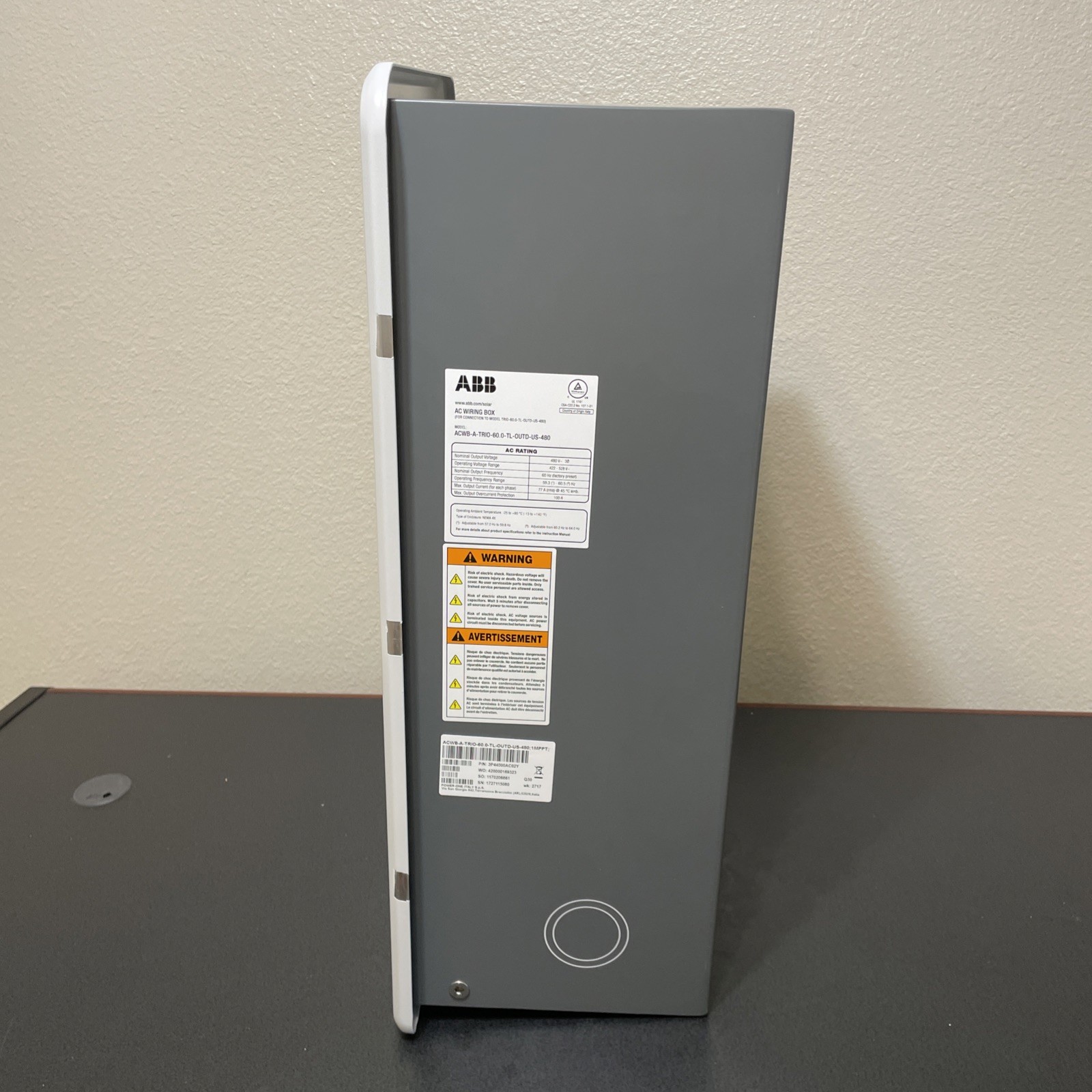 ABB AC Wiring Box ACWB-A-TRIO-60.0-TL-OUTD-US-480 New Solar READ DESC