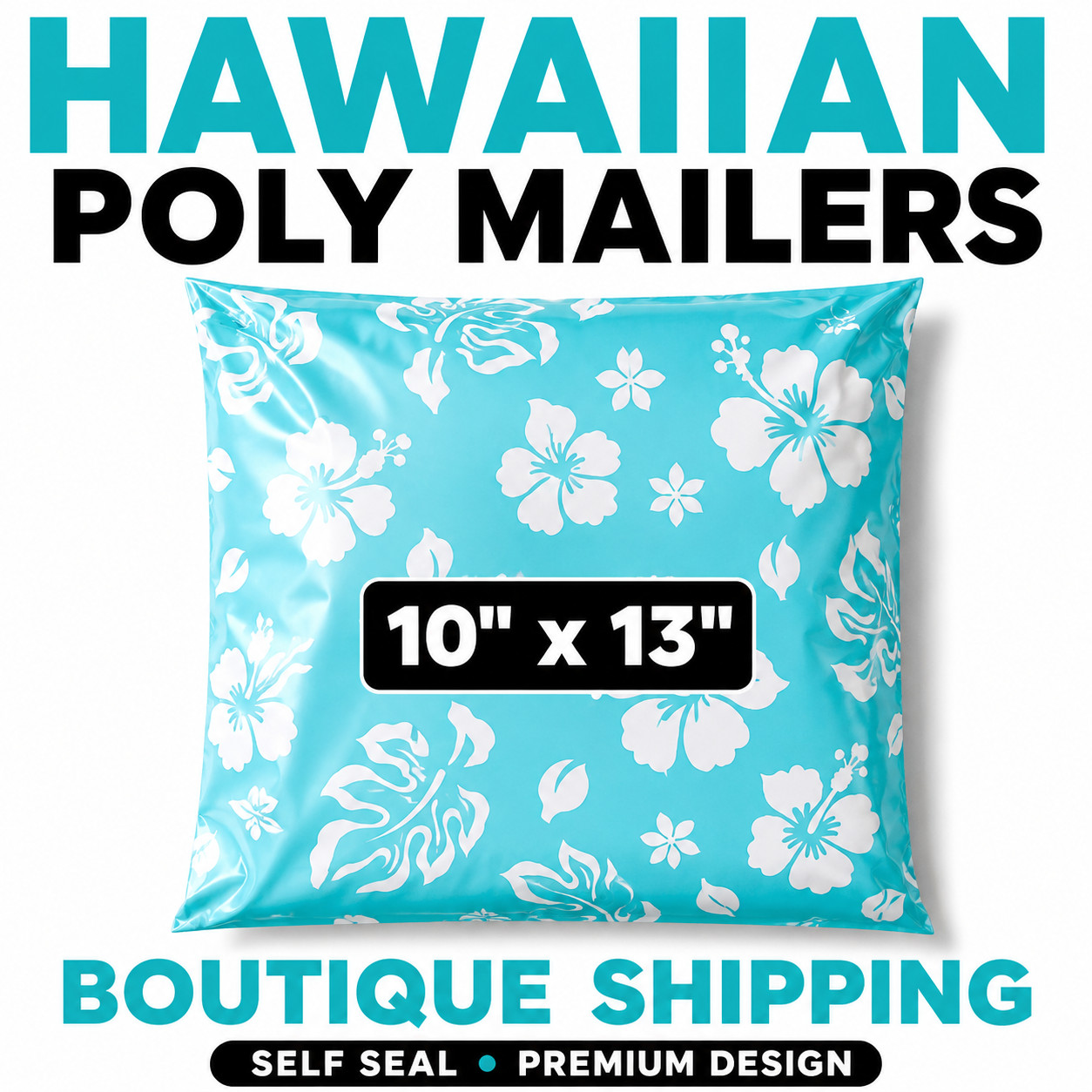 10×13 Hawaiian Designer Poly Mailers Boutique Shipping Bags Cute