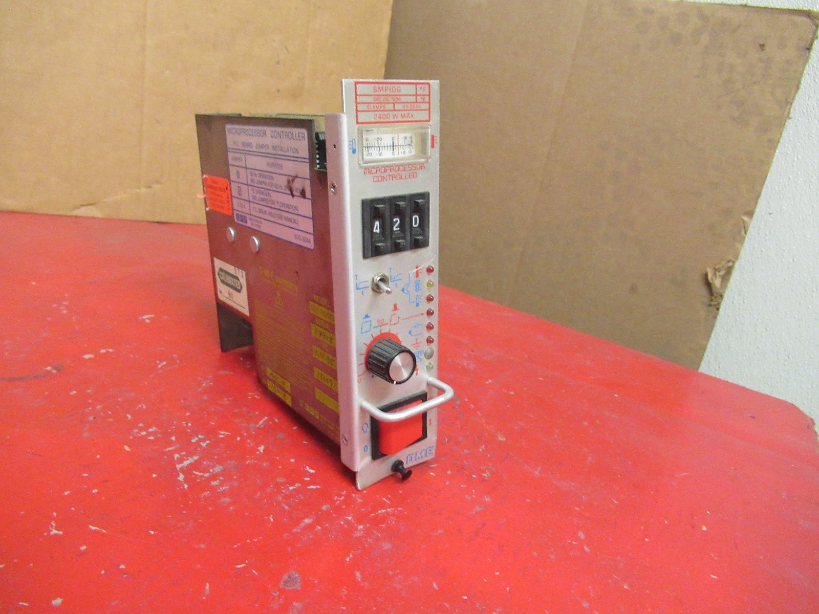 DME MICROPROCESSOR CONTROLLER MODULE SMPIOG 240VAC 10A A AMPS 2400W WATTS USED