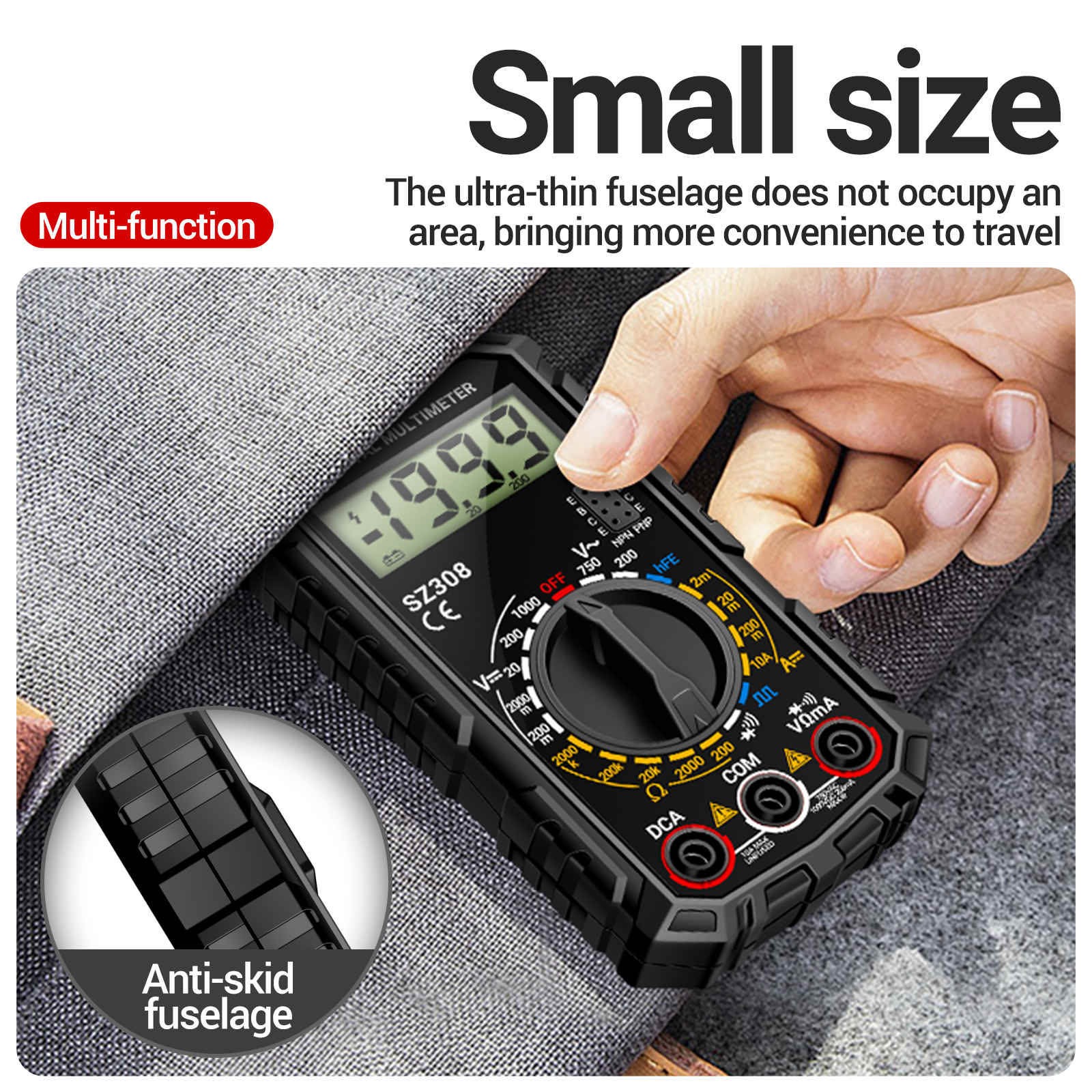 Auto Manual Multimeter for DC AC Voltage Current Resistance Diode Wave Output