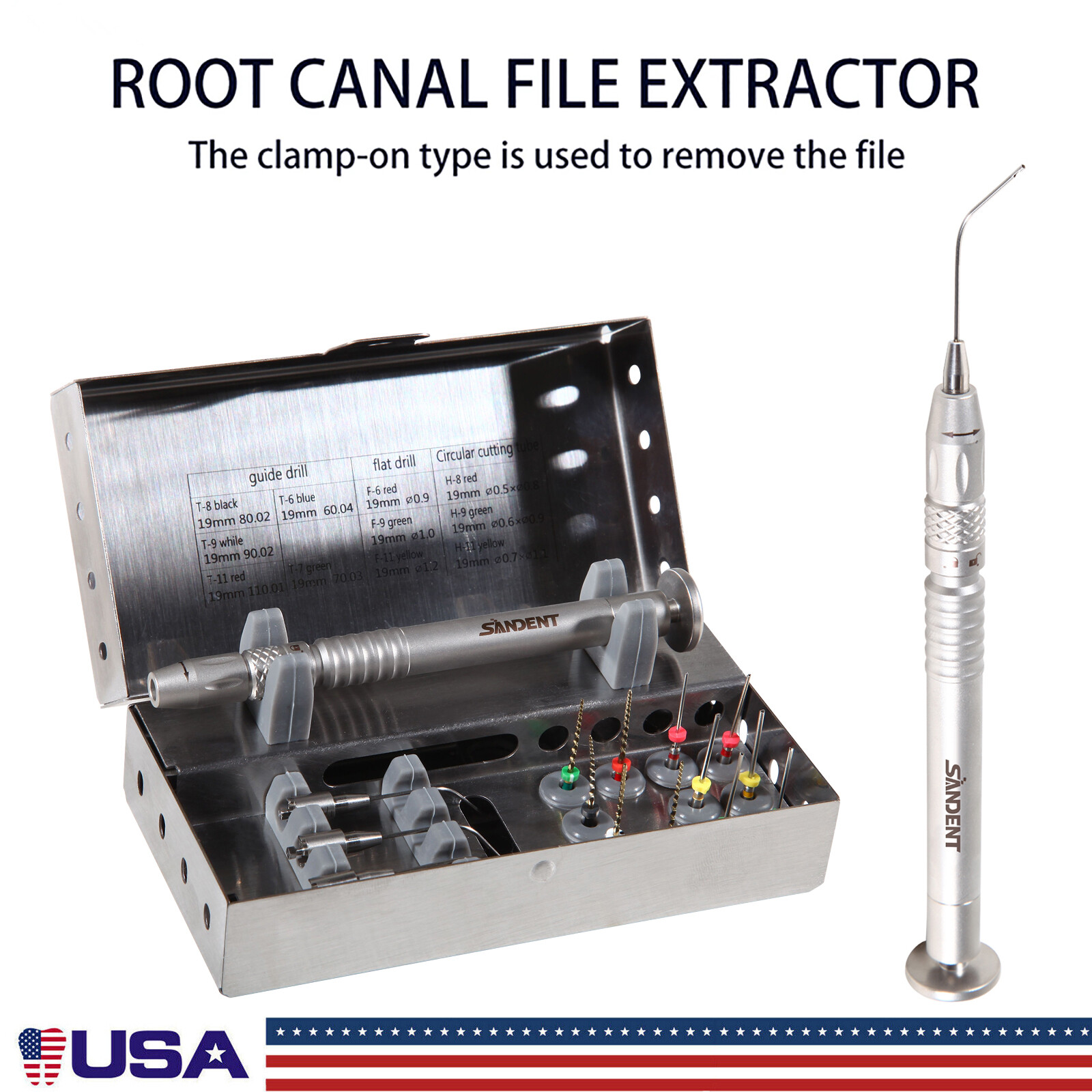 Dental Root Canal File Extractor Endo Broken Files Removal System Holder Tools