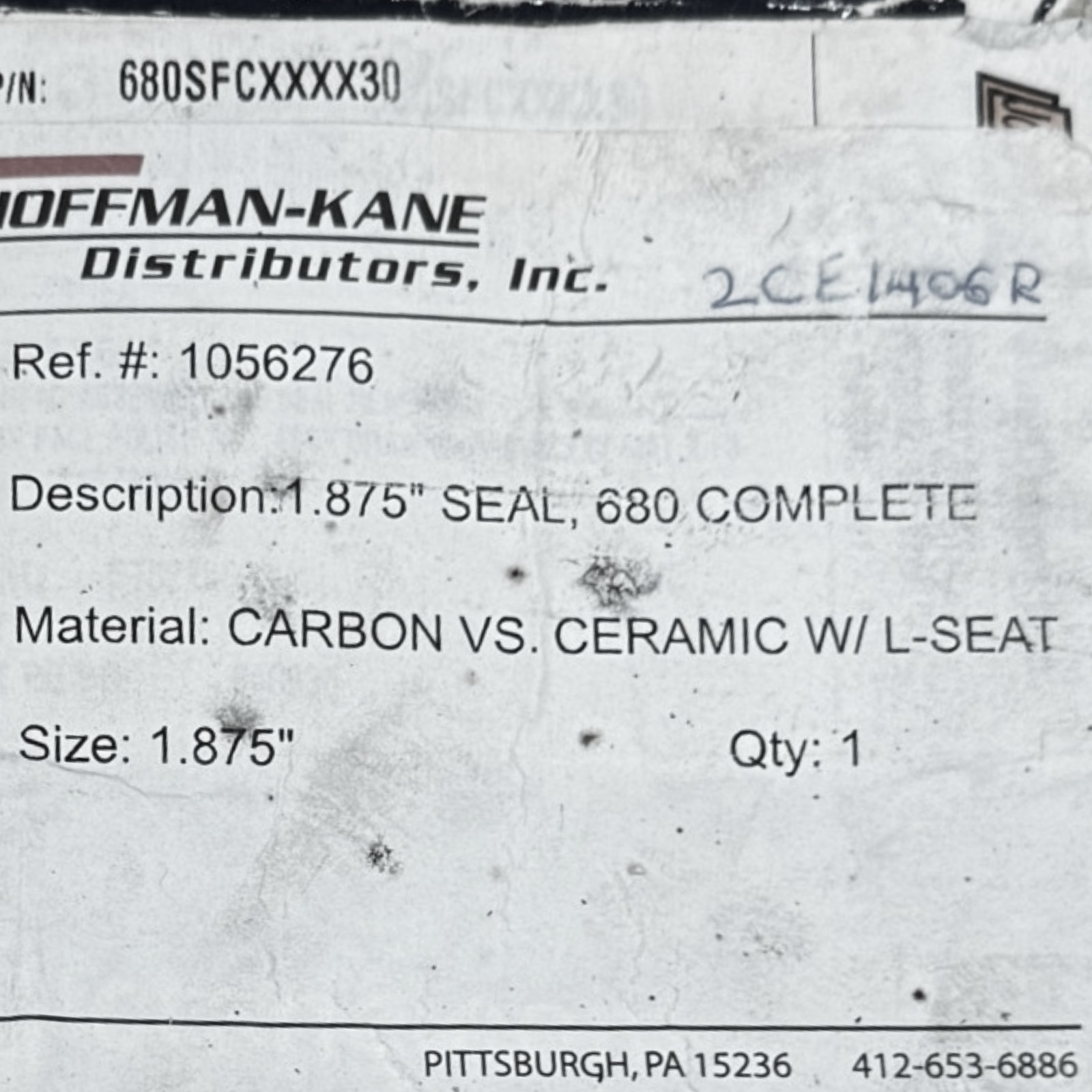 JOHN CRANE TYPE 680 SEAL 1.875 in 1-7/8 CERAMIC
