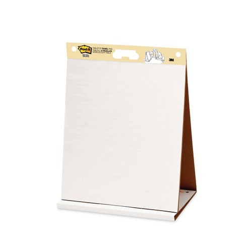 Post-it Super Sticky Tabletop Easel Pad, Unruled, (20) White 20×23 Sheets