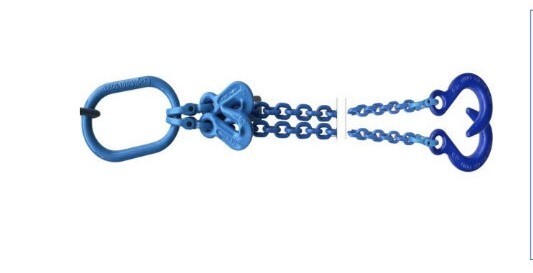 Grade 100 American Made Grabiq Blue 9/32″ V Chain/Bridle Foundry Hook Assembly