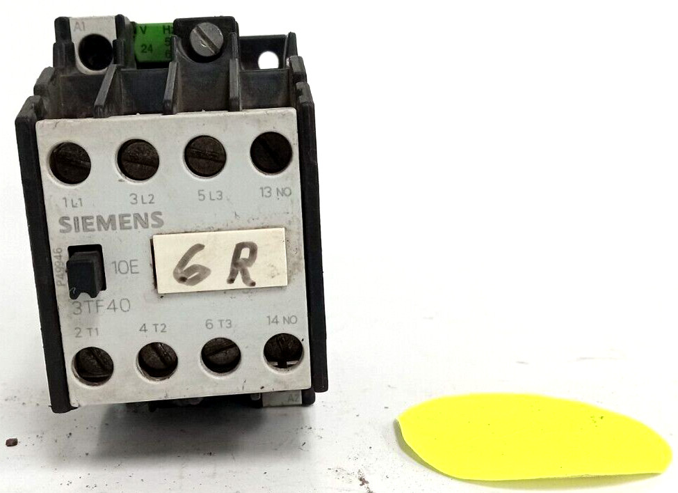 SIEMENS CONTACTOR 20A 600V AC 75°C TEMP RANGE 3TF4010-0A