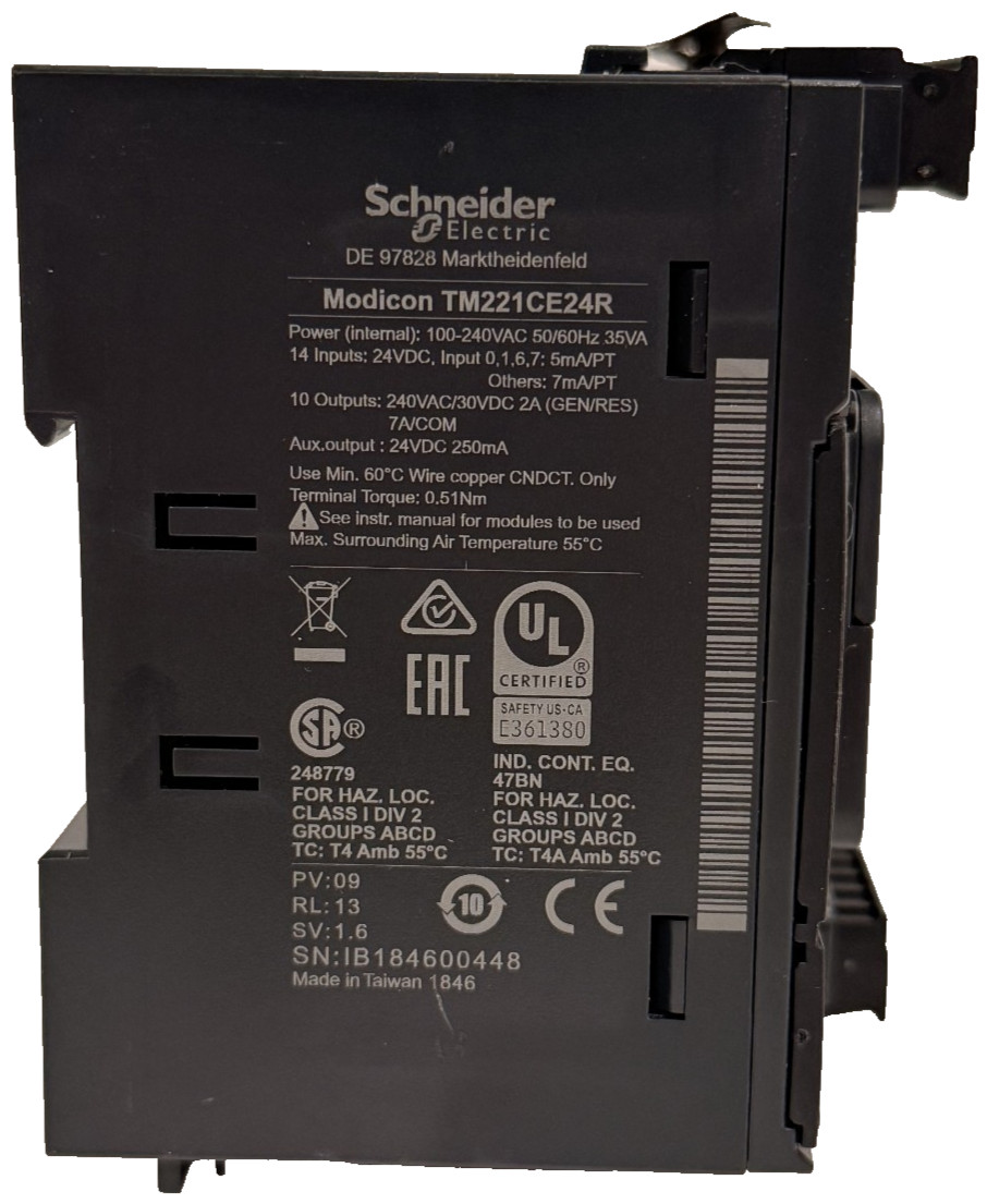 NEW SCHNEIDER ELECTRIC TM221CE24R CONTROLLER RELAY ETHERNET