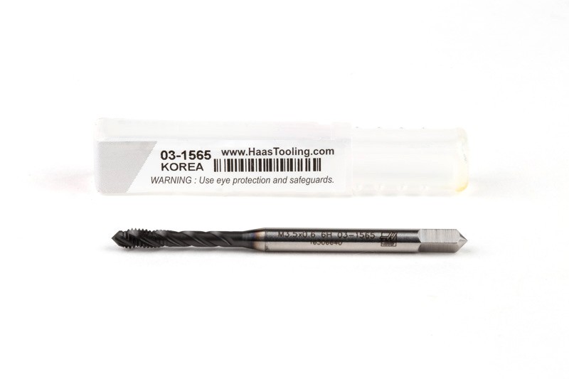 Haas M3.5×0.6 M HSS-E Spiral Flute Tap, 4mm Shank x 7mm Thread Length, 2.5XD