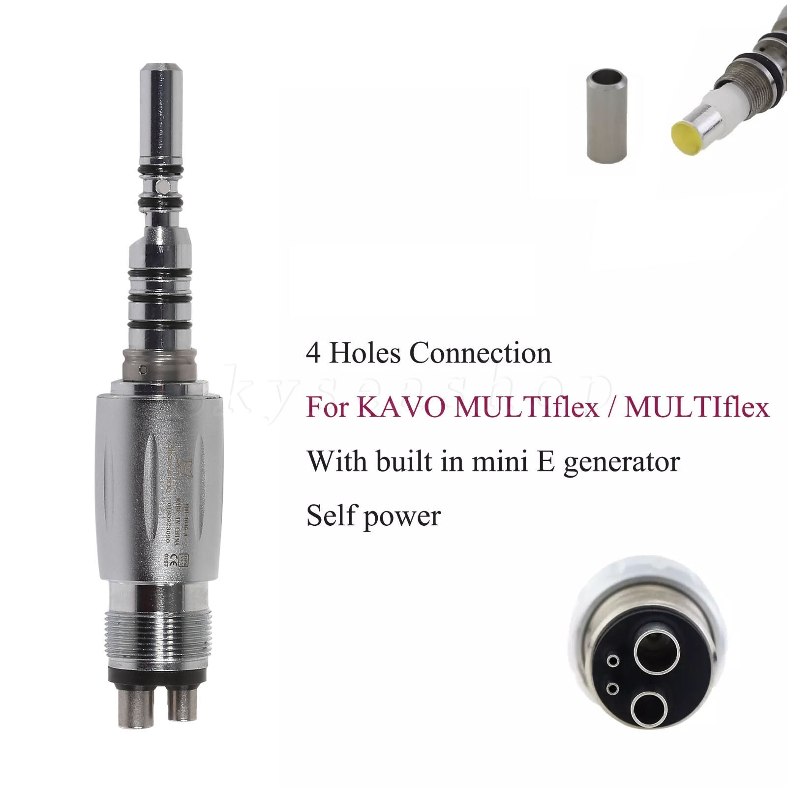 Dental 4 Hole Coupling LED Coupler for KAVO Multiflex Lux Fiber Optic Handpiece