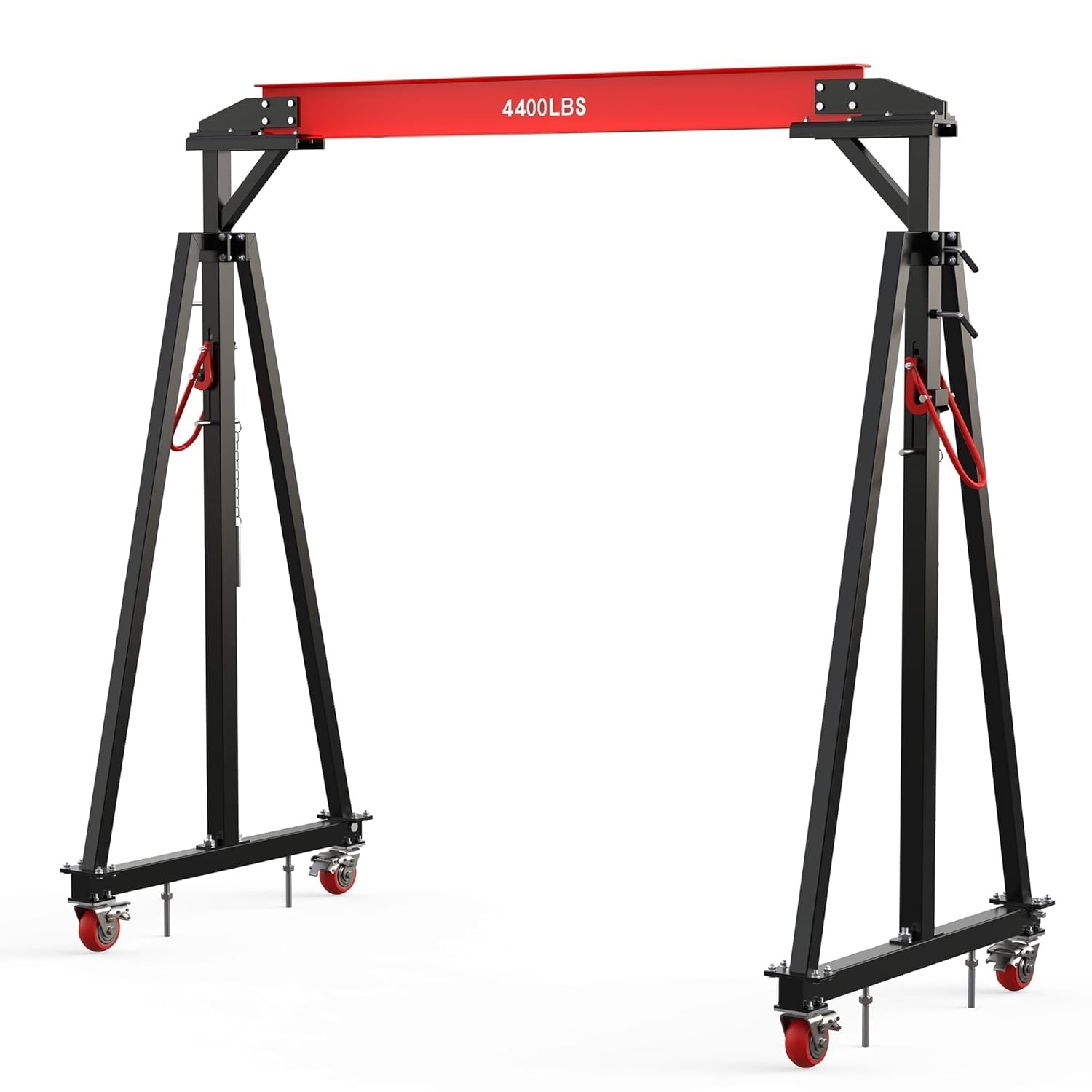 Heavy Duty Gantry Crane, 2 Ton 4400 LBS Steel I-Beam Hoist 97″-141″ Adjustable P