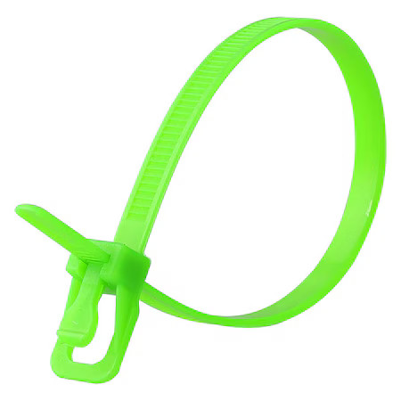 Retyz Evt-S08fg-Ta Cable Tie, 8 In L, 2.16 In Max Bundle Dia., Fluorescent