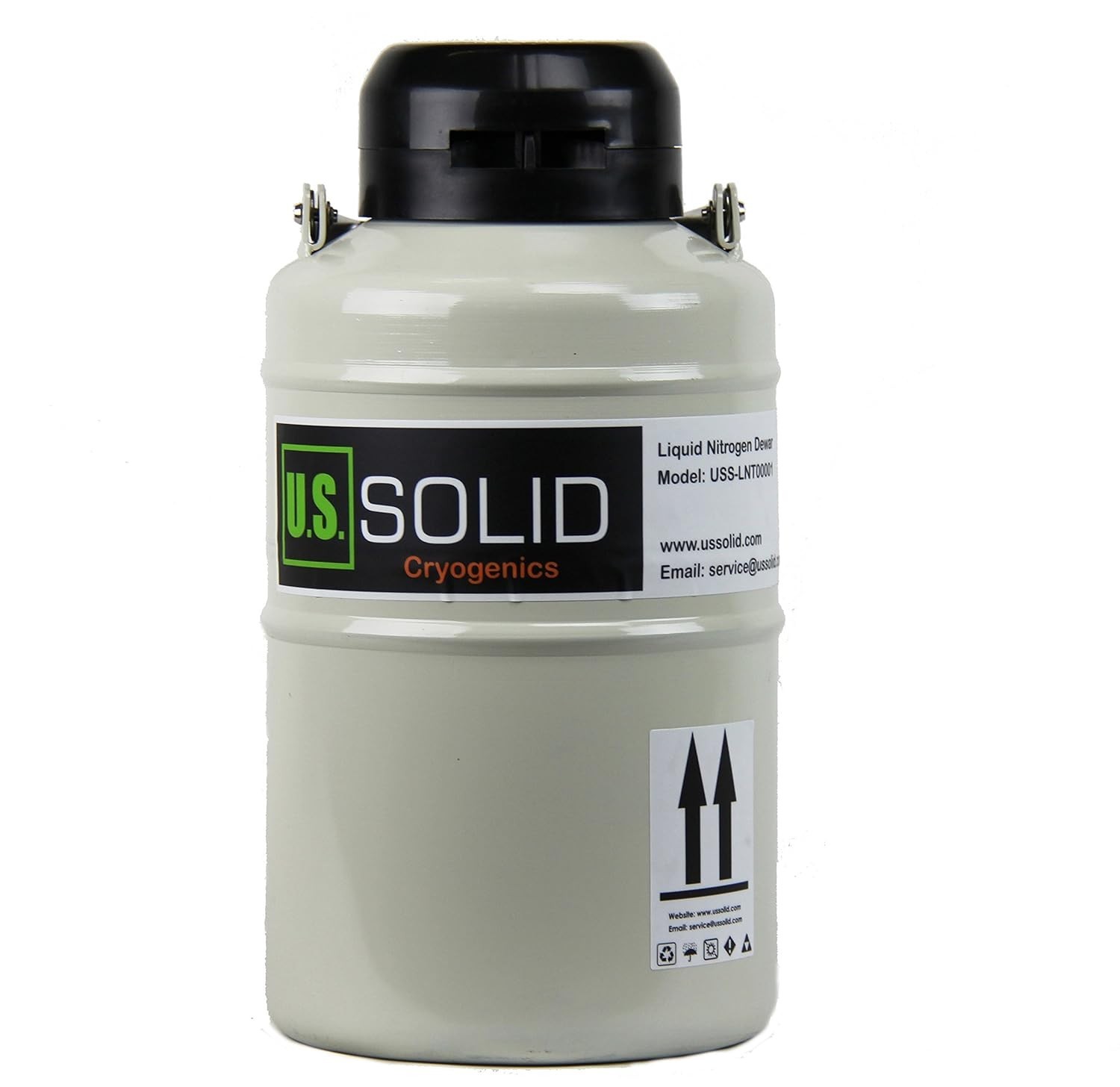 3L Liquid Nitrogen Container LN2 Tank Cryogenic Dewar Semen Flask with Straps…
